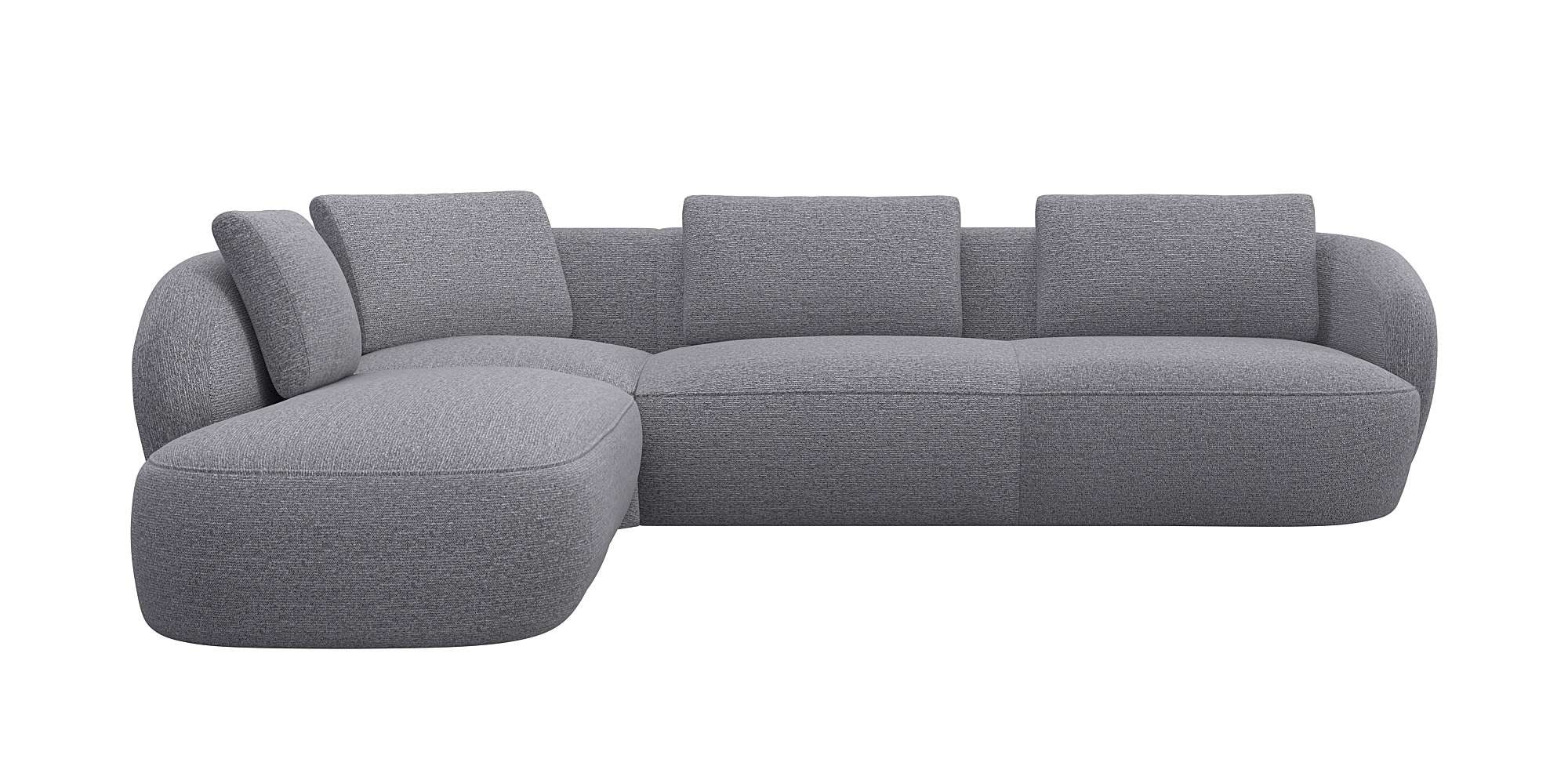 FLEXLUX "Torino, rund, L-Form, Sofa-Ecke mit Ottomane" Modernes, organische günstig online kaufen