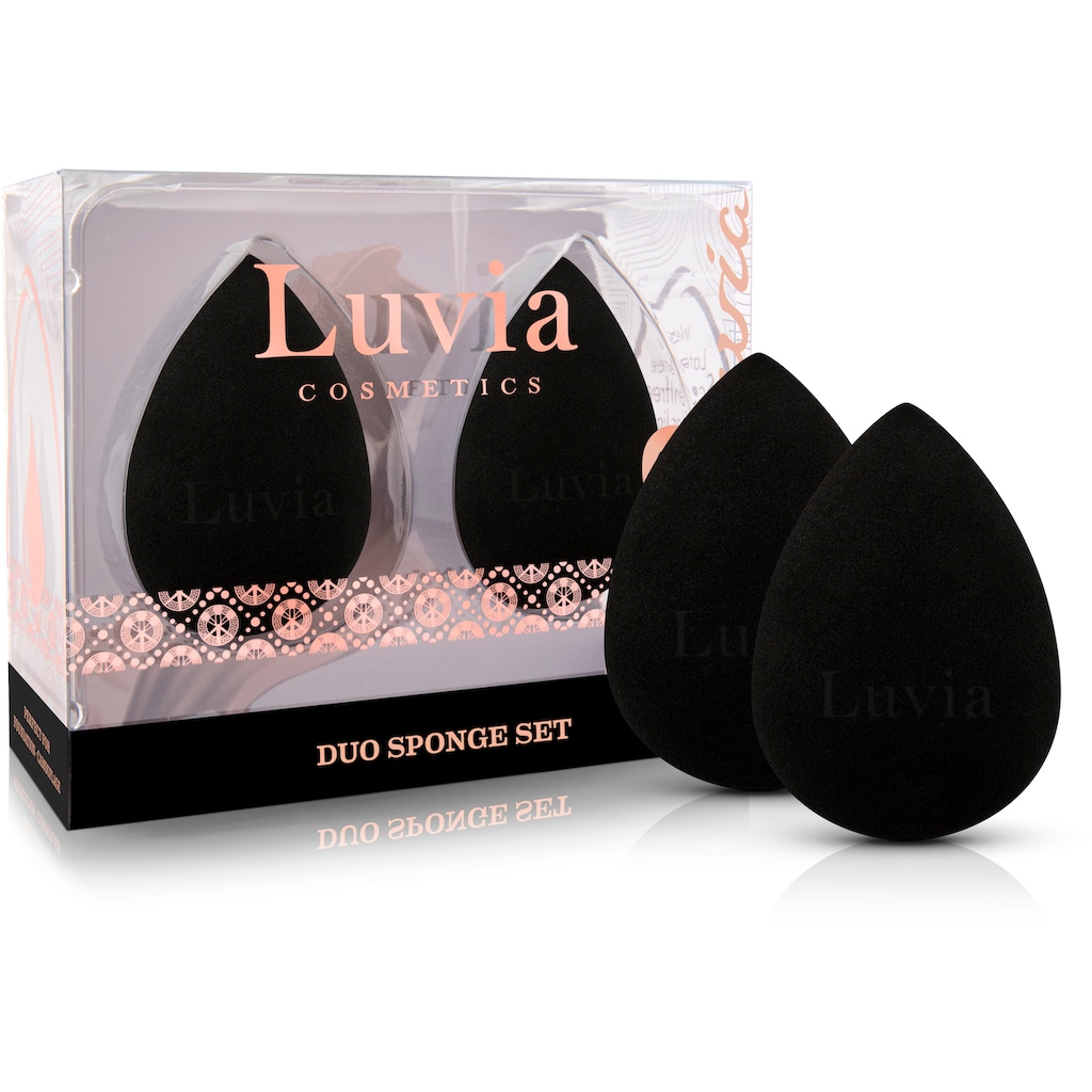 Luvia Cosmetics Make-up Schwamm »Make-up Blending Sponge Set-Black«, (2 tlg.)