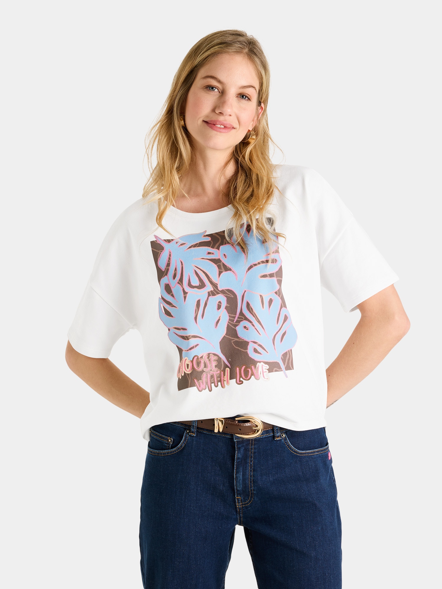 Lieblingsstück T-Shirt "ElvaL" aus einer Baumwollmischung, mit Druck