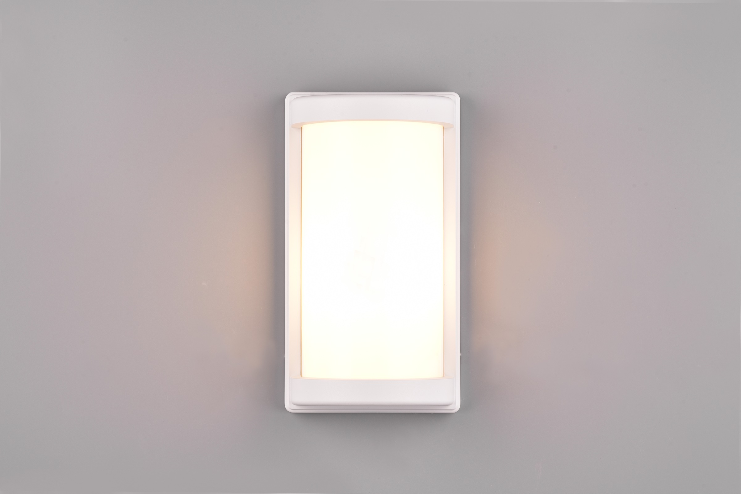 REALITY Leuchten Außen-Wandleuchte »PUELO, Outdoor Wandlampe Hauswand Fassade Garten, exkl 1x E27 max 10W«, 1 flammig, Leuchtmittel E27 | Leuchtmittel wechselbar, halbrunde Aussen Wandlampe aus Aluminium, IP44, Höhe 26cm Breite 14 cm