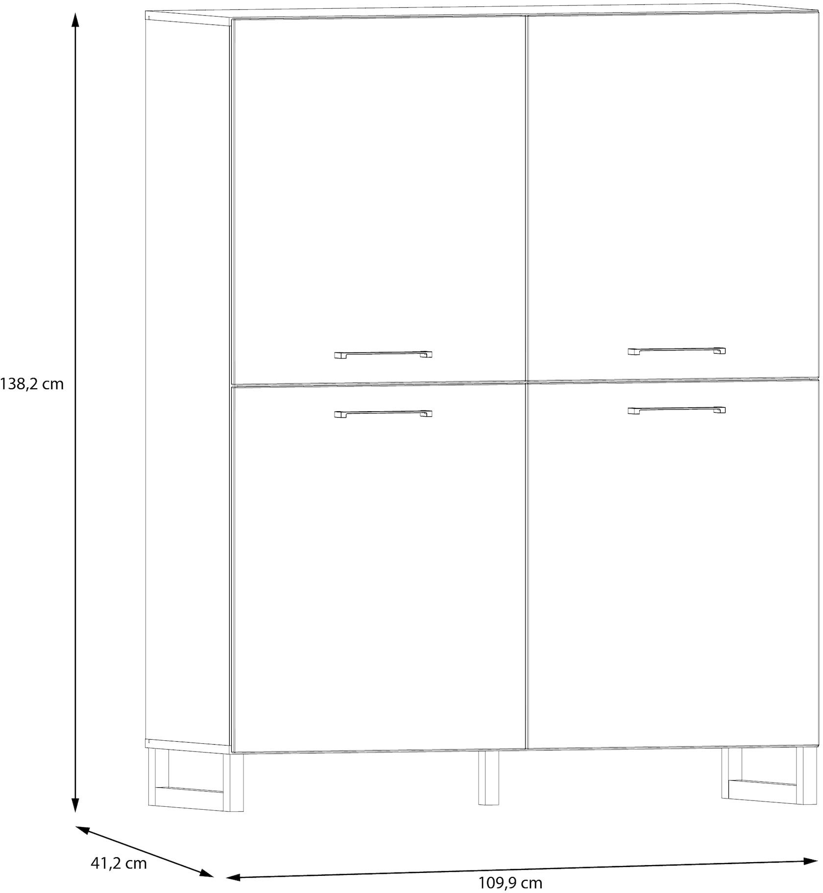 FORTE Highboard »Silba«, Breite ca. 109,9 cm