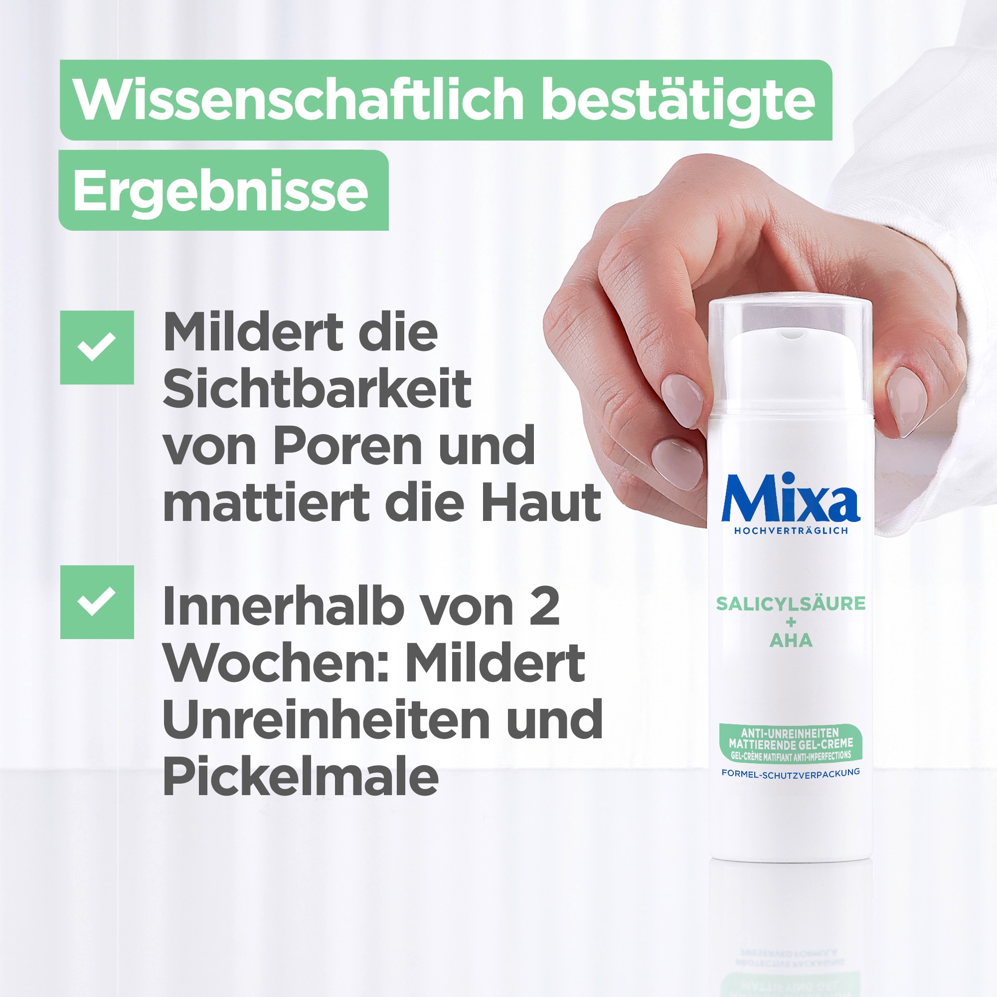 Mixa Gesichtspflege »Mixa Anti-Unreinheiten Gel-Creme«, mit hoher Wirksamkeit