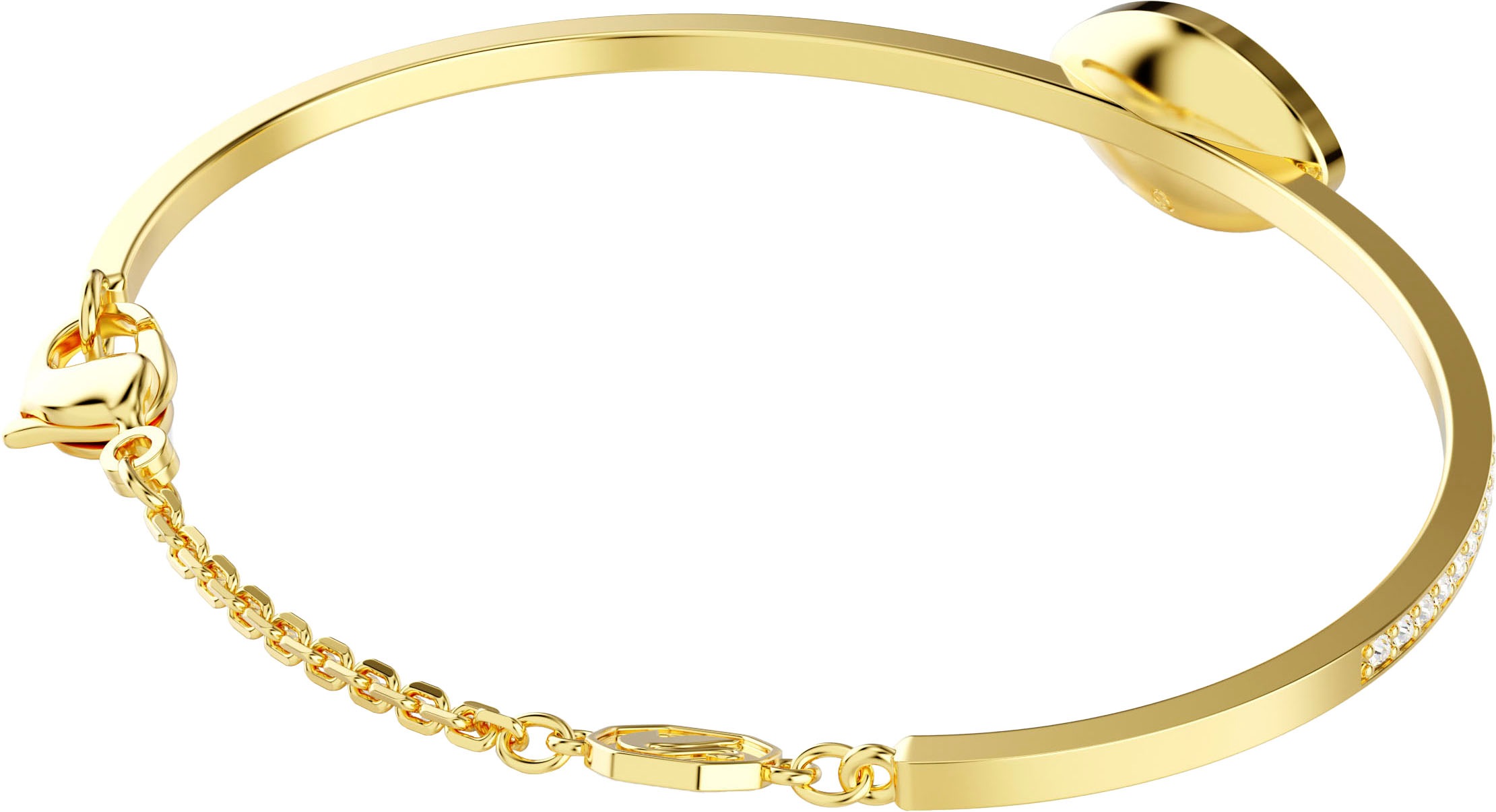 Armband SWAROVSKI "Armkette Symbolica Glücksklee Magisches Auge Hufeisen" Gr. M, blau (gelbgoldfarben, blau, schwarz, kristallweiß, blau, schwarz, kristallweiß), Armbänder, Damen, M, Metall Perlen, Metall, Perlen, Armband, mit Swarovski Kristall - mit Swa 4