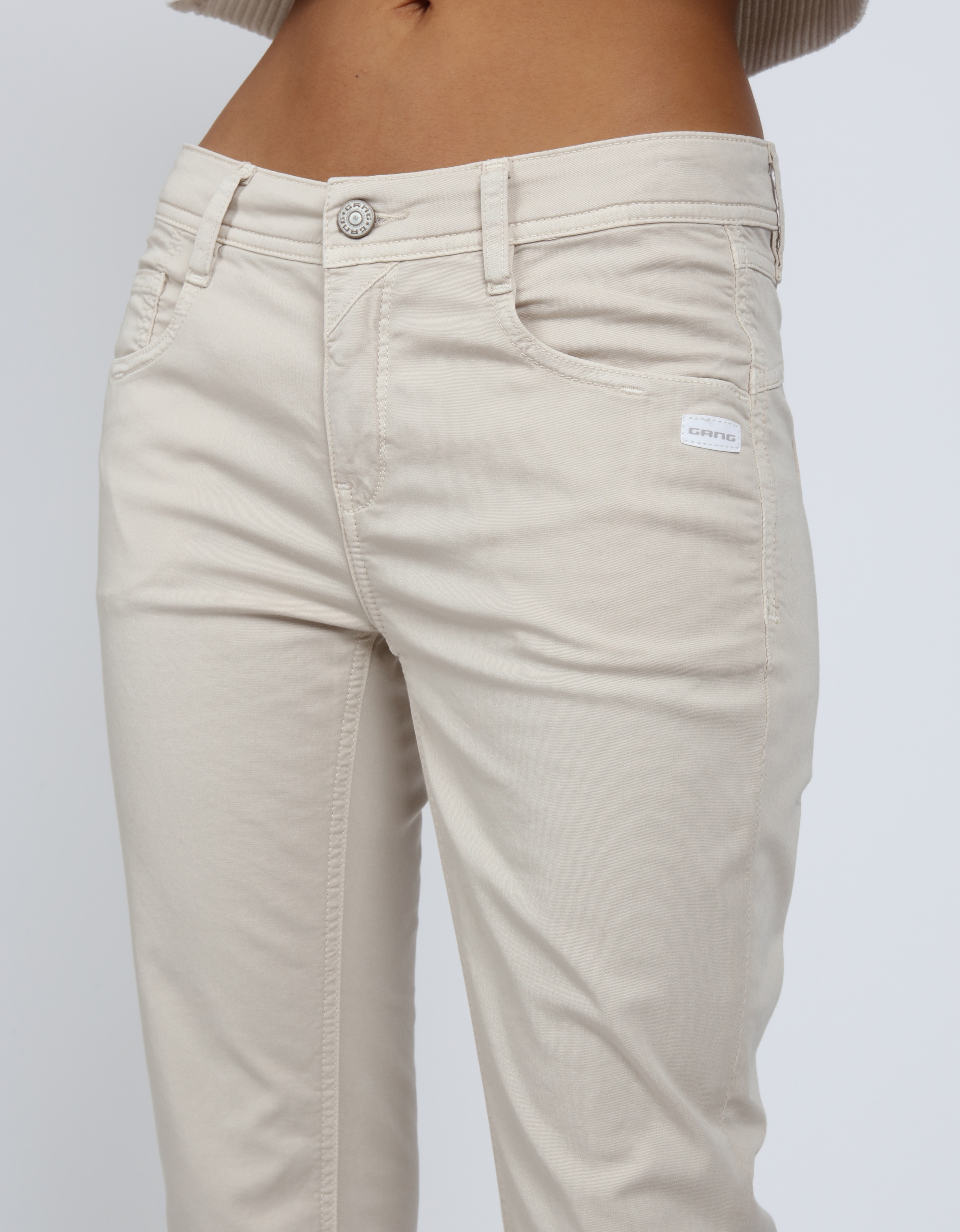 Thumbnail - GANG Relax-fit-Jeans "94AMELIE CROPPED" aus robustem Gabardine Stretch