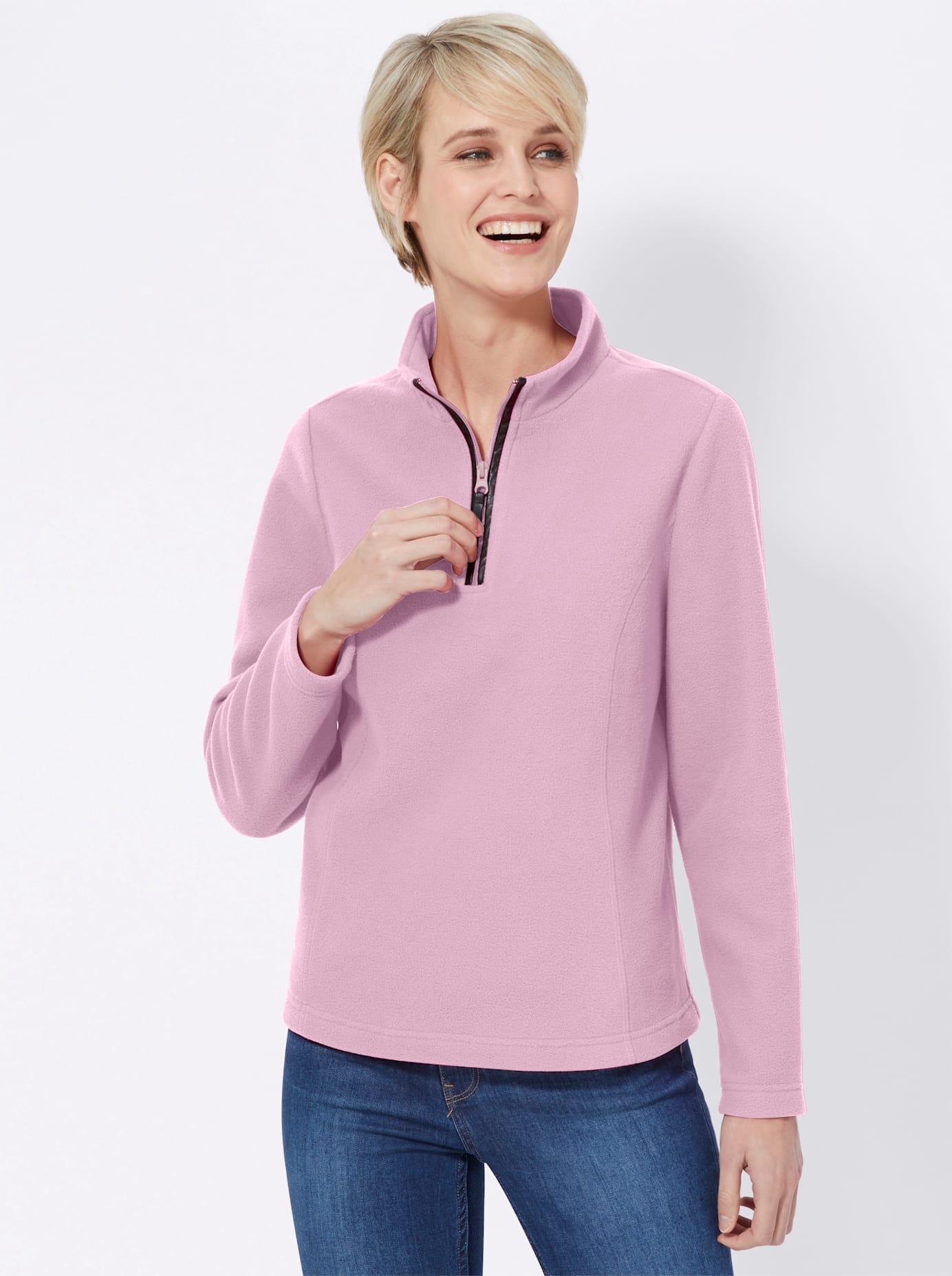 Classic Basics Fleece Shirt Women Rose 52