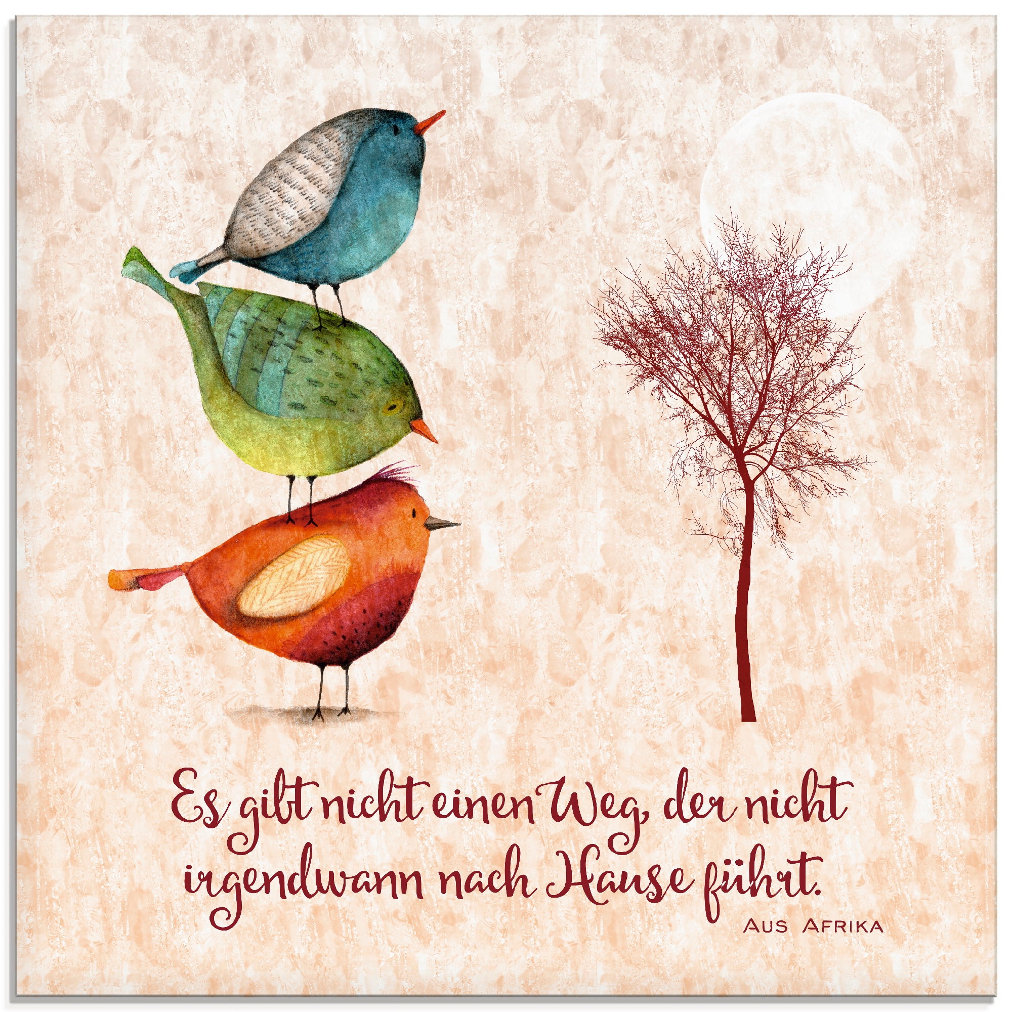 Artland Stiklinis paveikslas »Lebensweisheit Z...