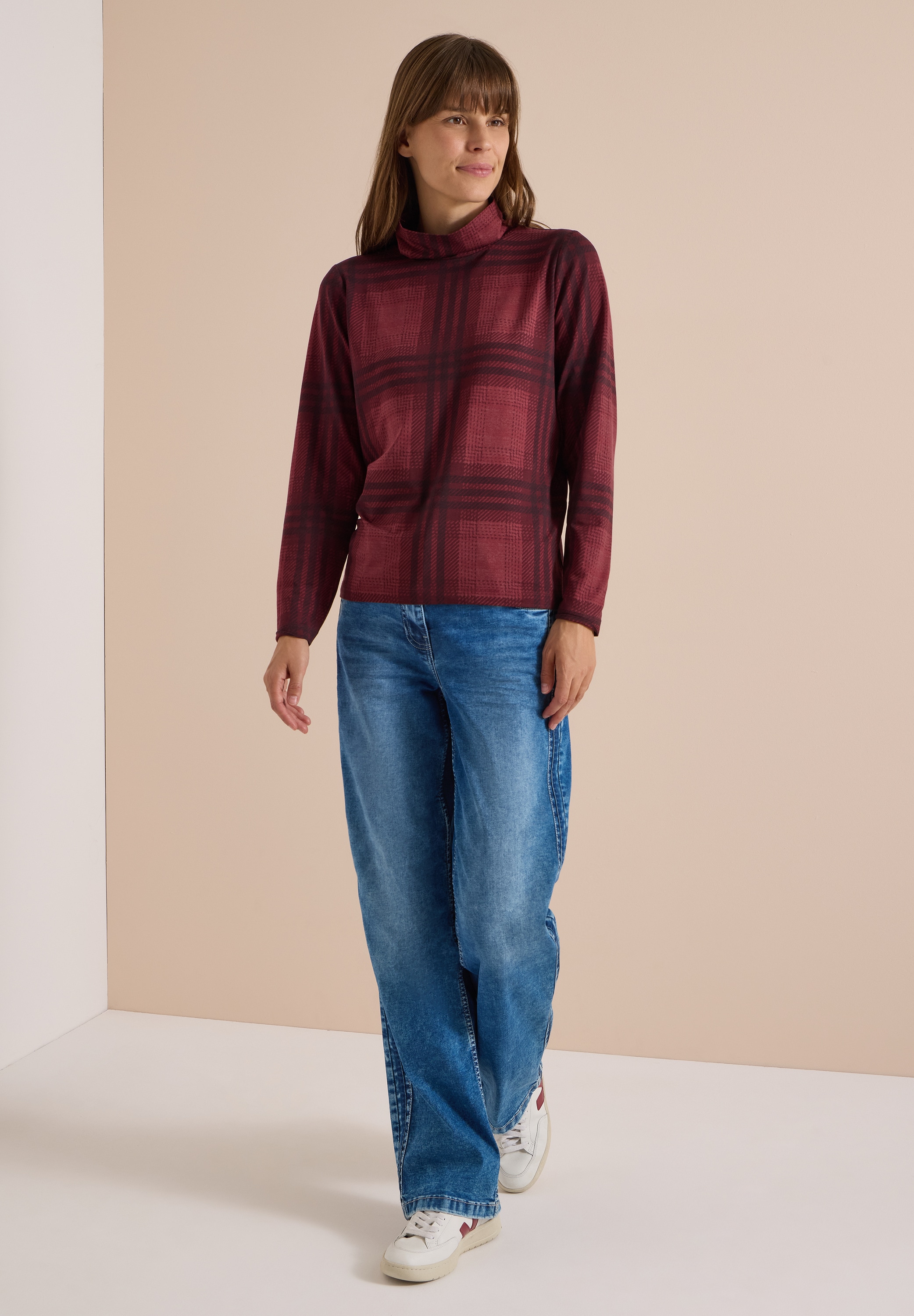 Cecil Langarmshirt aus softem Materialmix