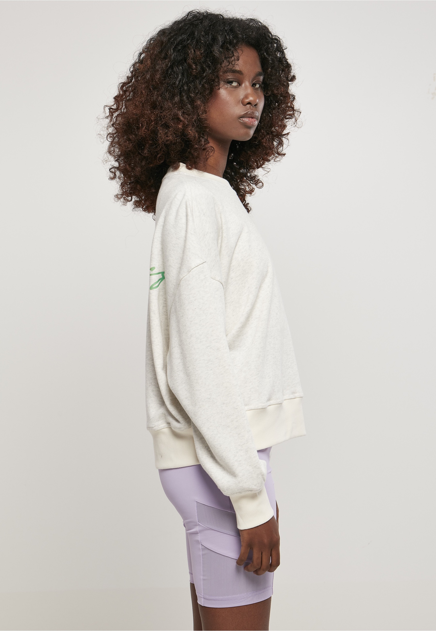 URBAN CLASSICS Sweater »Urban Classics Damen Ladies Oversized Rainbow Crewneck«
