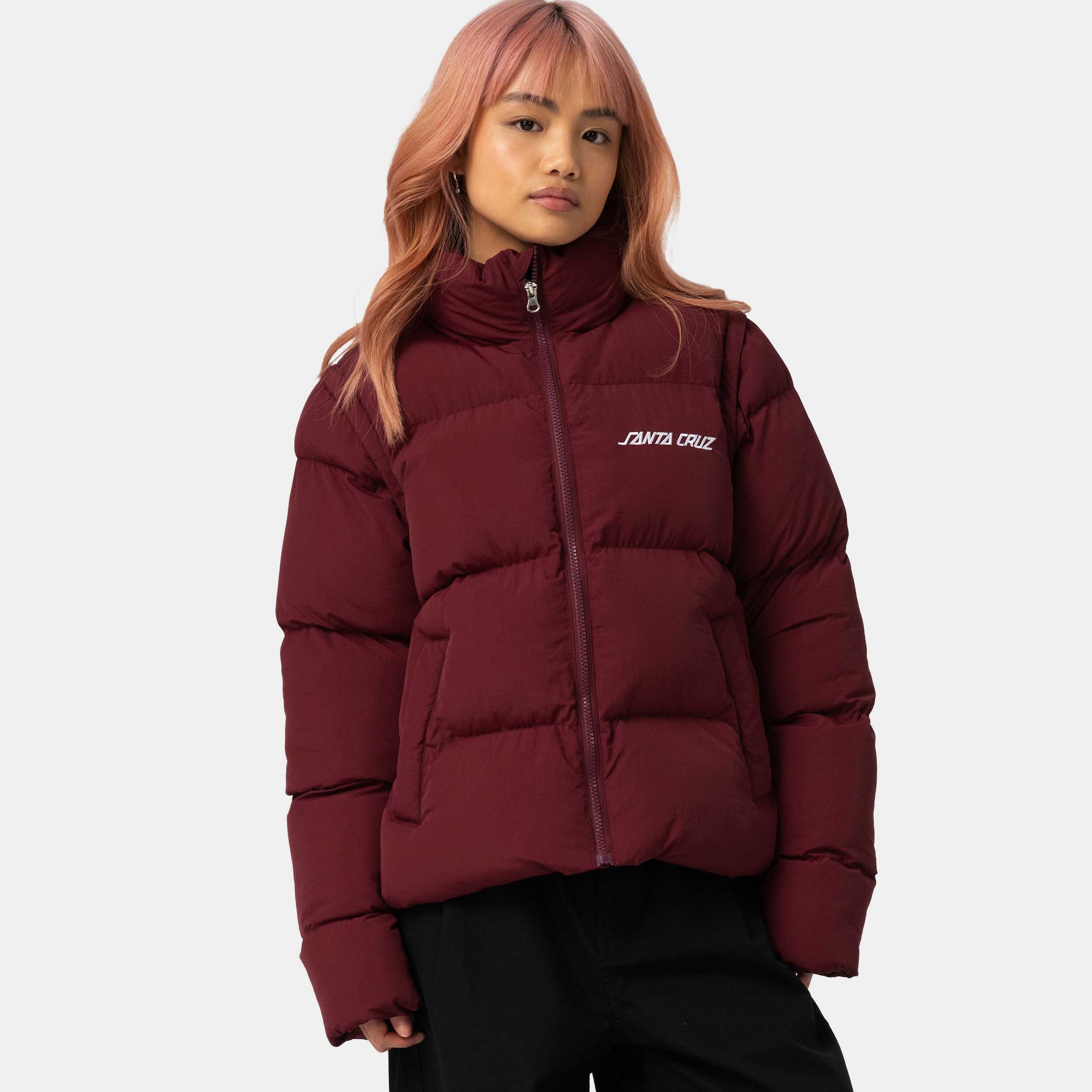 Santa Cruz Steppjacke "STRIP 2 IN 1 QUILTED JACKET" aus Nylon, leichtes Mat günstig online kaufen