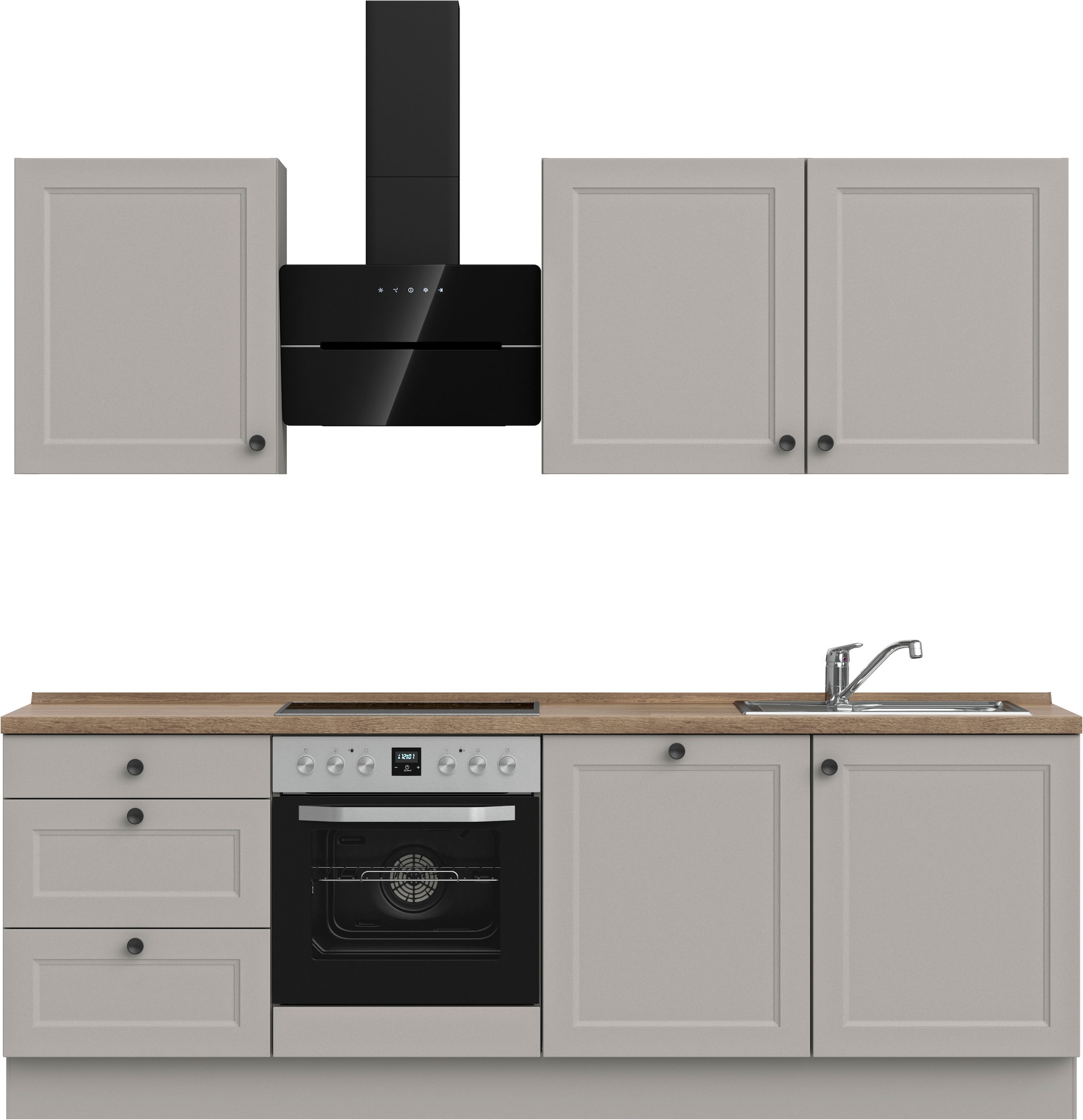 nobilia 1100000002199 ""Cascada II", NEU: individuell anpassbar mit gratis Profi-Beratung" vormontiert, Breite 240 cm, Ausrichtung wählbar, wahlw. mit E-Geräten