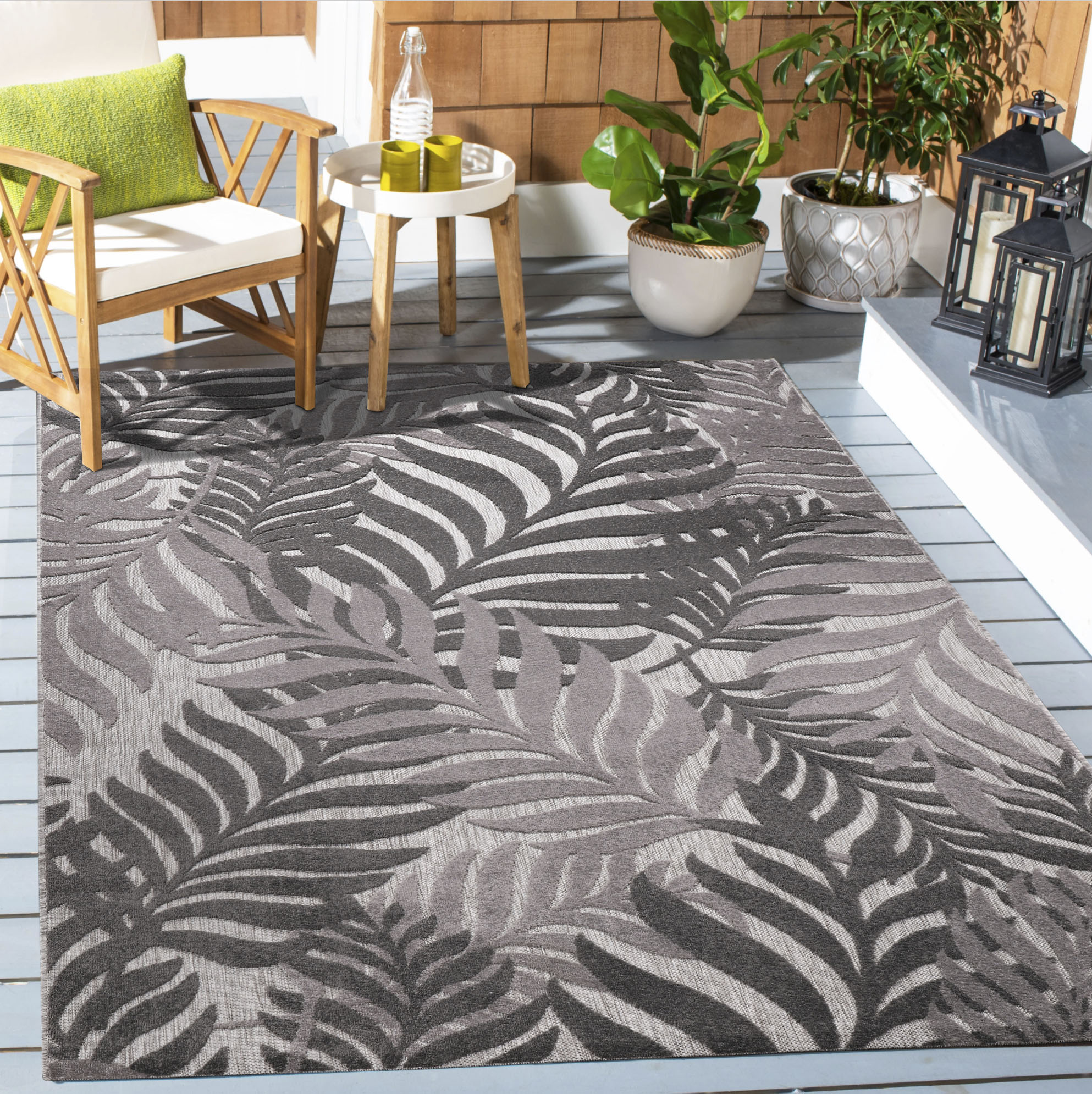 Sanat Teppich "Floral Outdoor, auch als Läufer und Rund" rechteckig 6 mm Höhe In- und Outdoor geeignet, florales Design, Balkon, Terasse