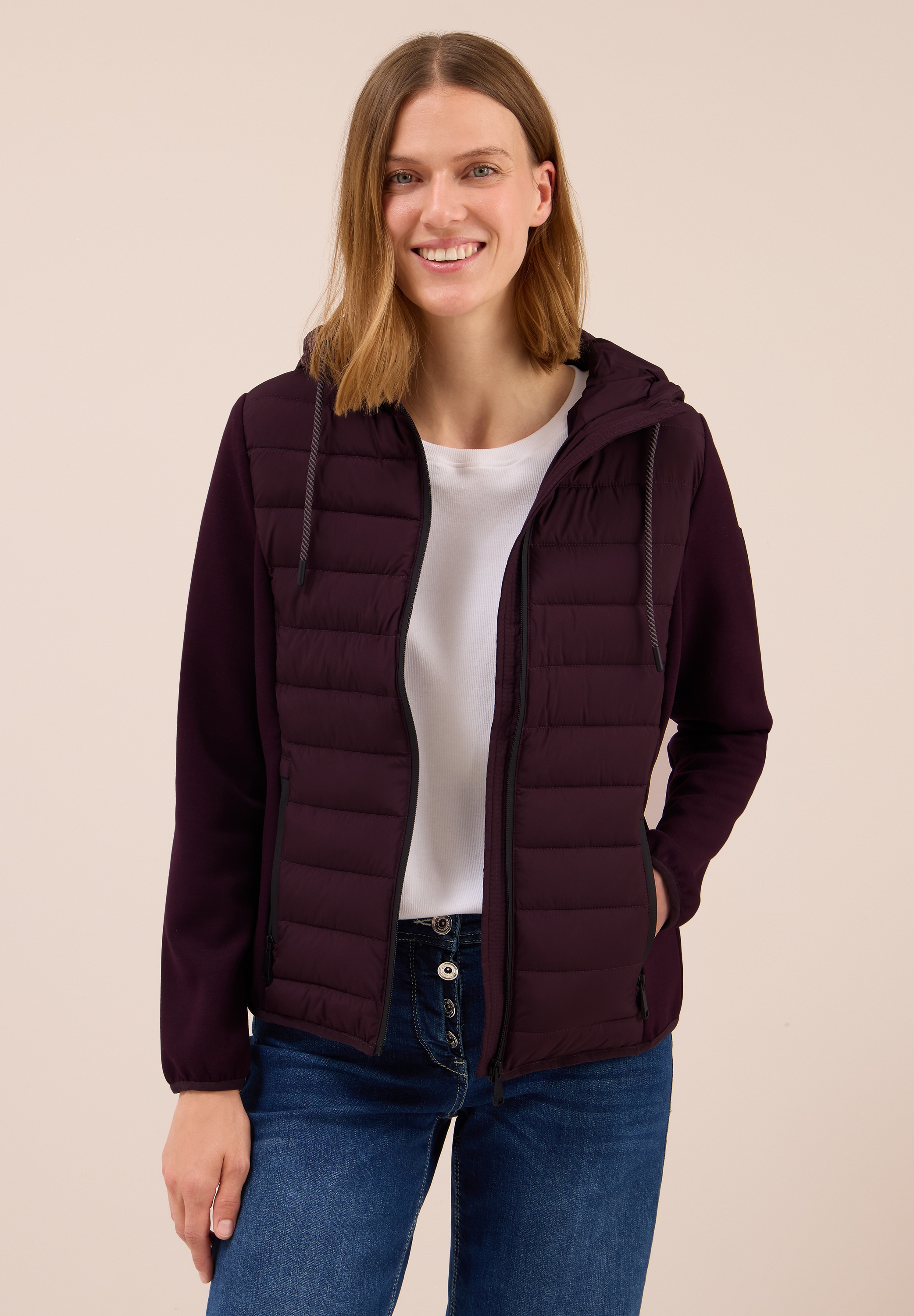 Cecil Steppjacke, mit Kapuze, aus softem Materialmix günstig online kaufen