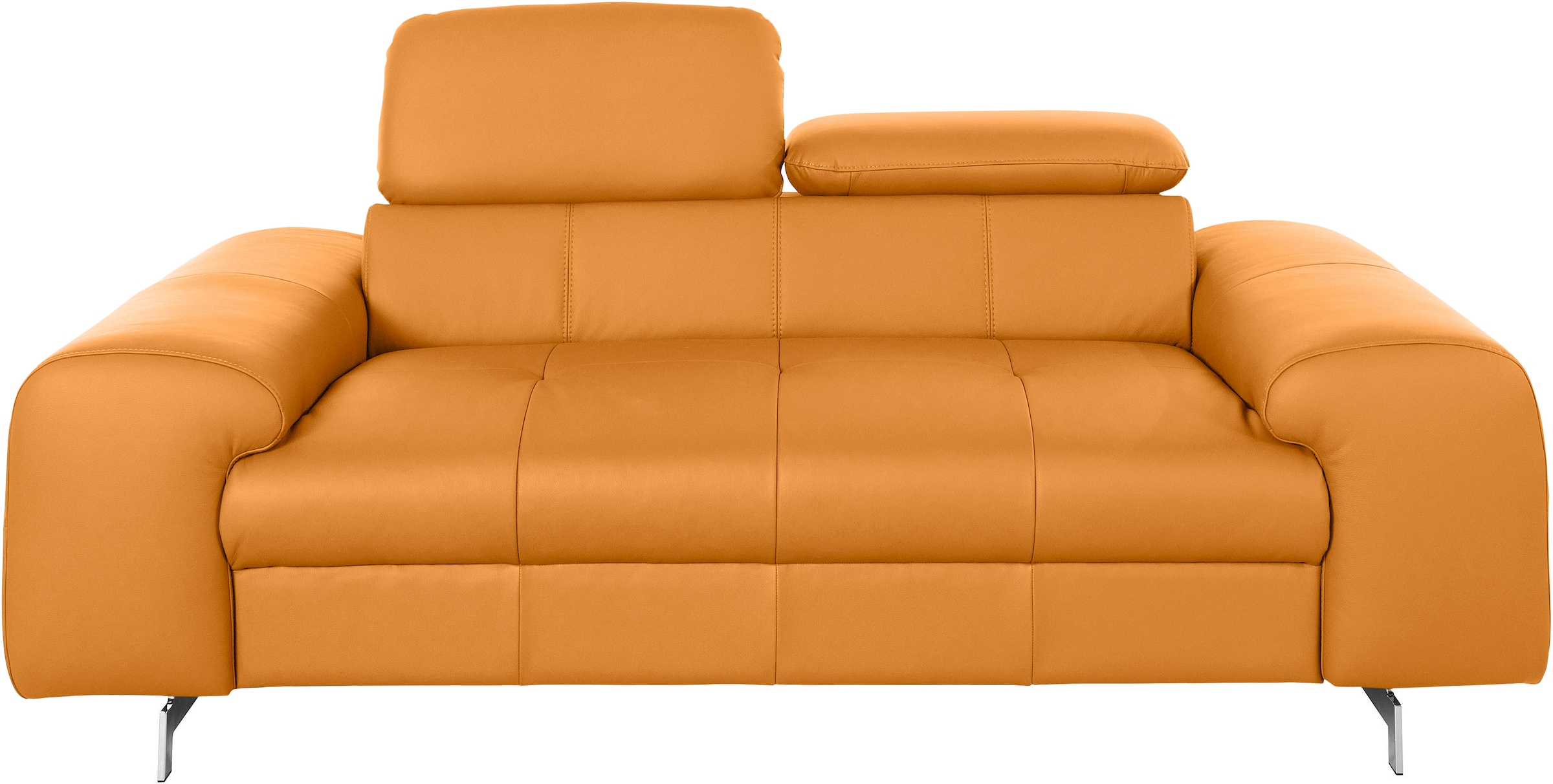 COTTA 2-Sitzer »Chef«, Big-Sofa mit Kopfteilverstellung, edle Metallkufen