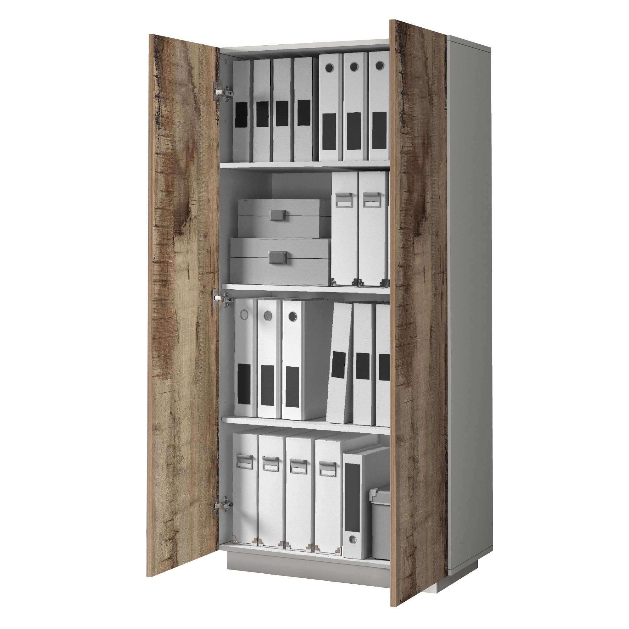 INOSIGN Aktenschrank »Coro, Mehrzweckschrank, Büroschrank mit 2 Türen«, & verstellbare Einlegeböden, Höhe 86 oder 166 cm, Made in Italy