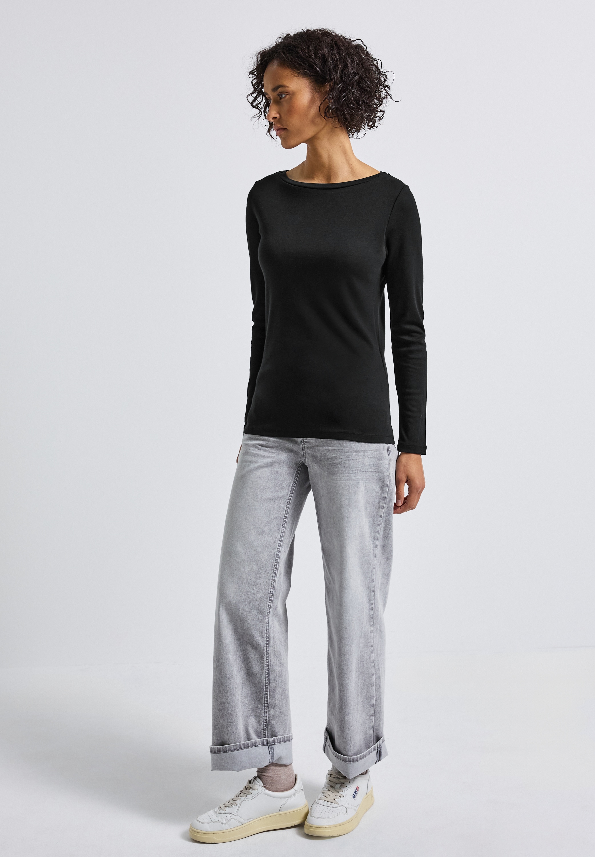 STREET ONE Langarmshirt, im soften Baumwoll-Mix