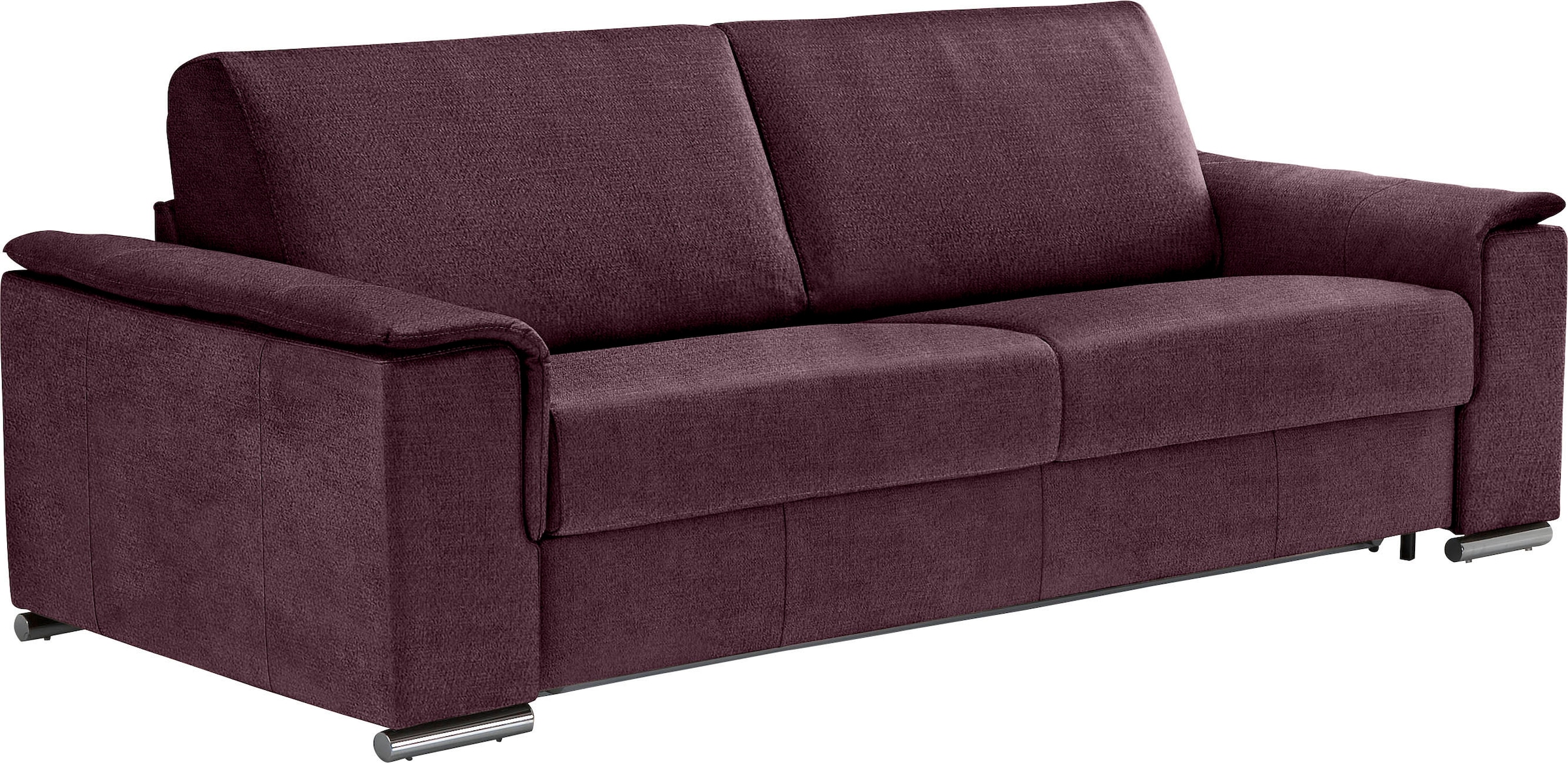 Egoitaliano 2,5-Sitzer "Cecilia, modern & elegant, erstklassiger Sitzkomfort, Breite 234cm" mit verchromten Metallfüßen