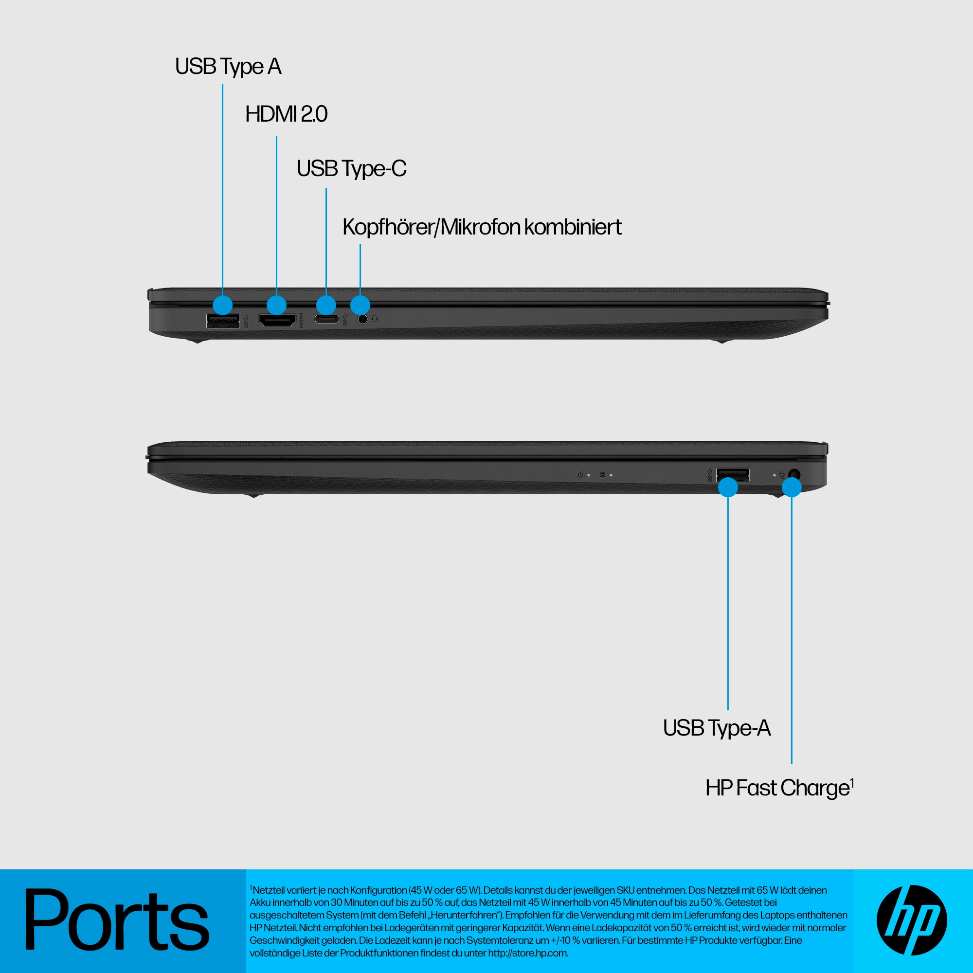 HP Notebook »17-cp3277ng«, 43,9 cm, / 17,3 Zoll, AMD, Ryzen 3, Radeon Graphics, 512 GB SSD