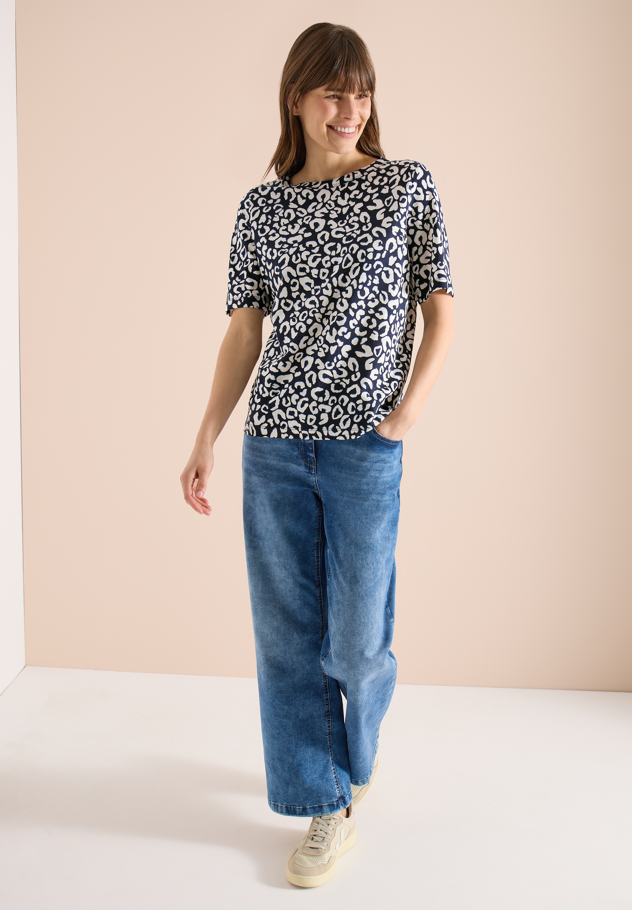 Cecil 3/4-Arm-Shirt mit Leoprint