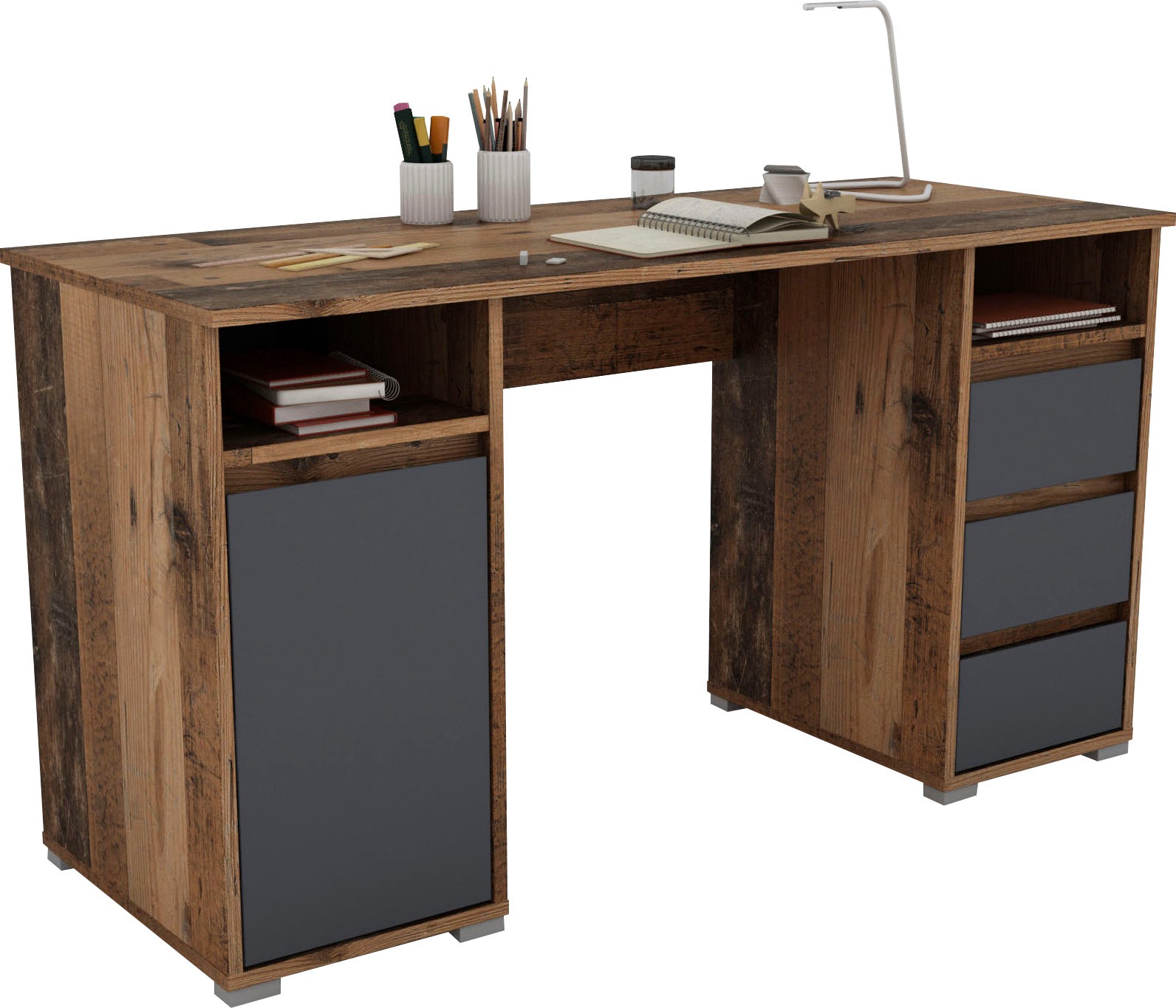 OTTO home Schreibtisch "Leeds" Breite 138 cm, Computertisch mit Schubladen, im modernen Design