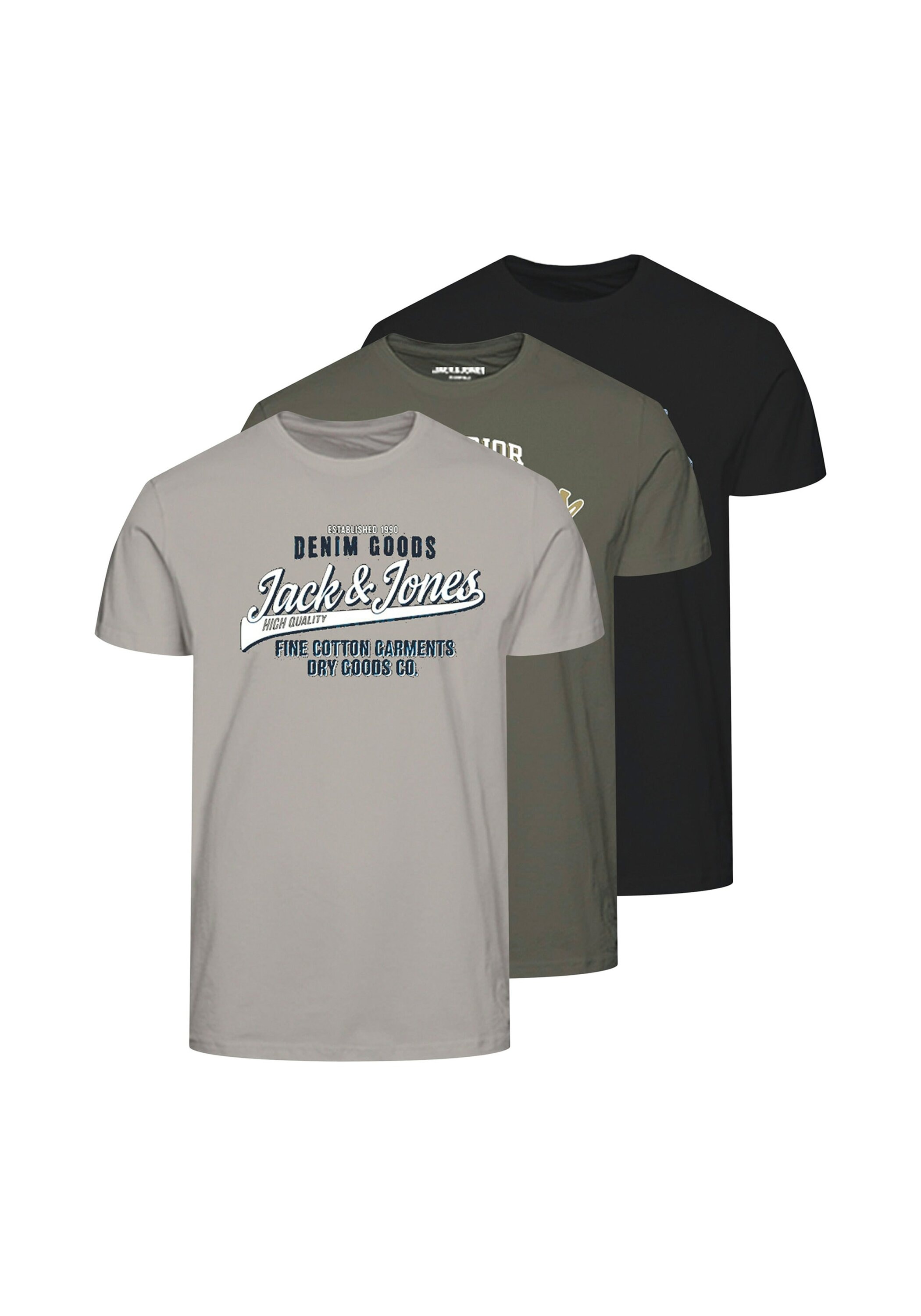 Jack & Jones T-Shirt "T-Shirt JJETHAN TEE CREW NECK 3PK 3er Pack" günstig online kaufen