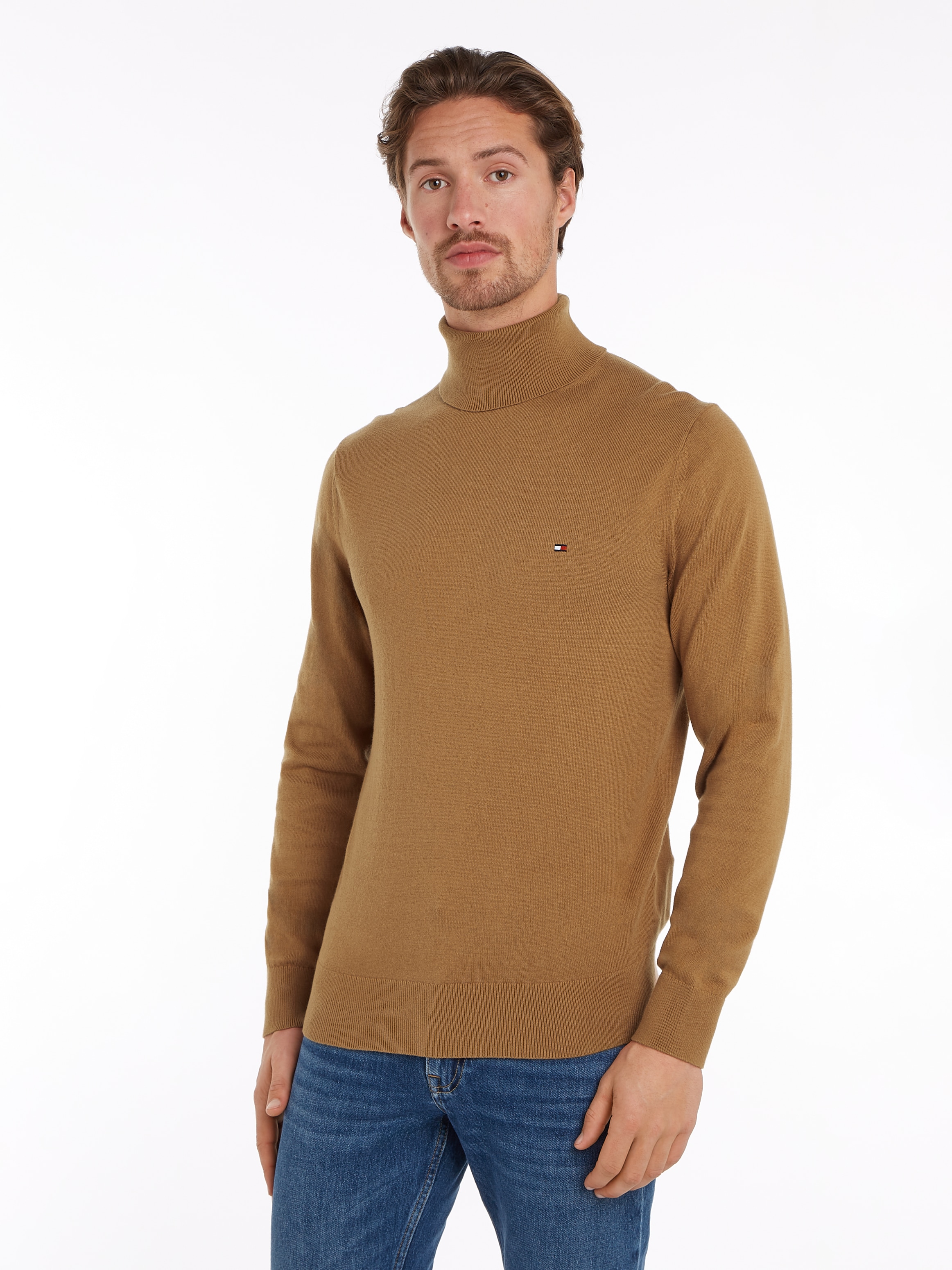 Tommy Hilfiger Rollkragenpullover "PIMA ORG CTN CASHMERE ROLL NECK"