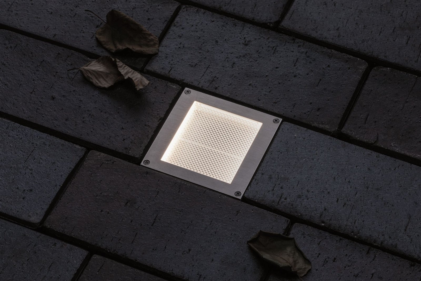 Paulmann LED Einbauleuchte »Brick IP67 100x100mm 3000K 0,8W 25lm 230V Alu, Grau Metall, Edelstahl«, 1 flammig, Bodeneinbauleuchte, Bewegungsmelder