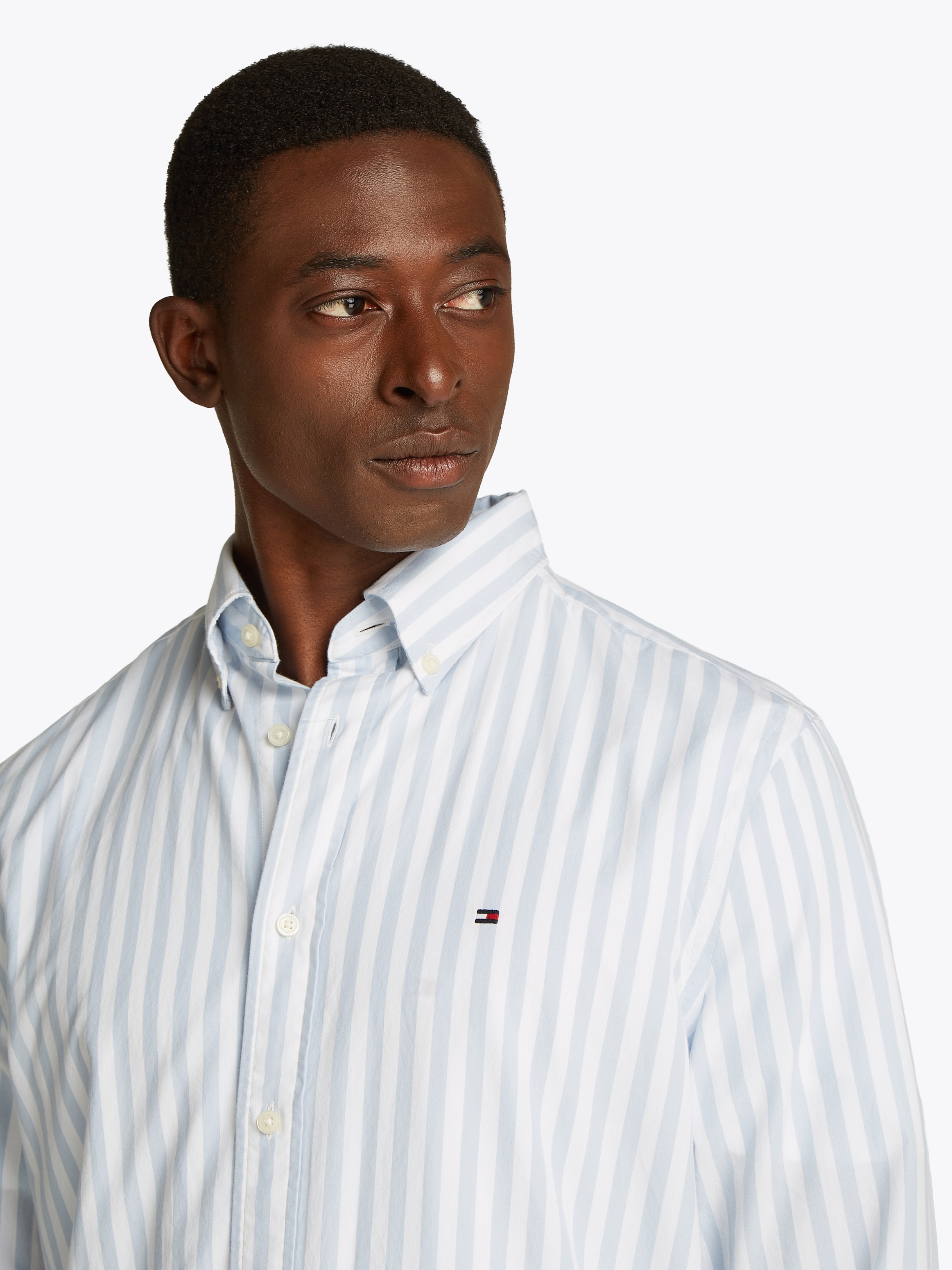 Tommy Hilfiger Langarmhemd "FLEX POPLIN BOLD STRIPE RF SHIRT", Mit Rundhals günstig online kaufen