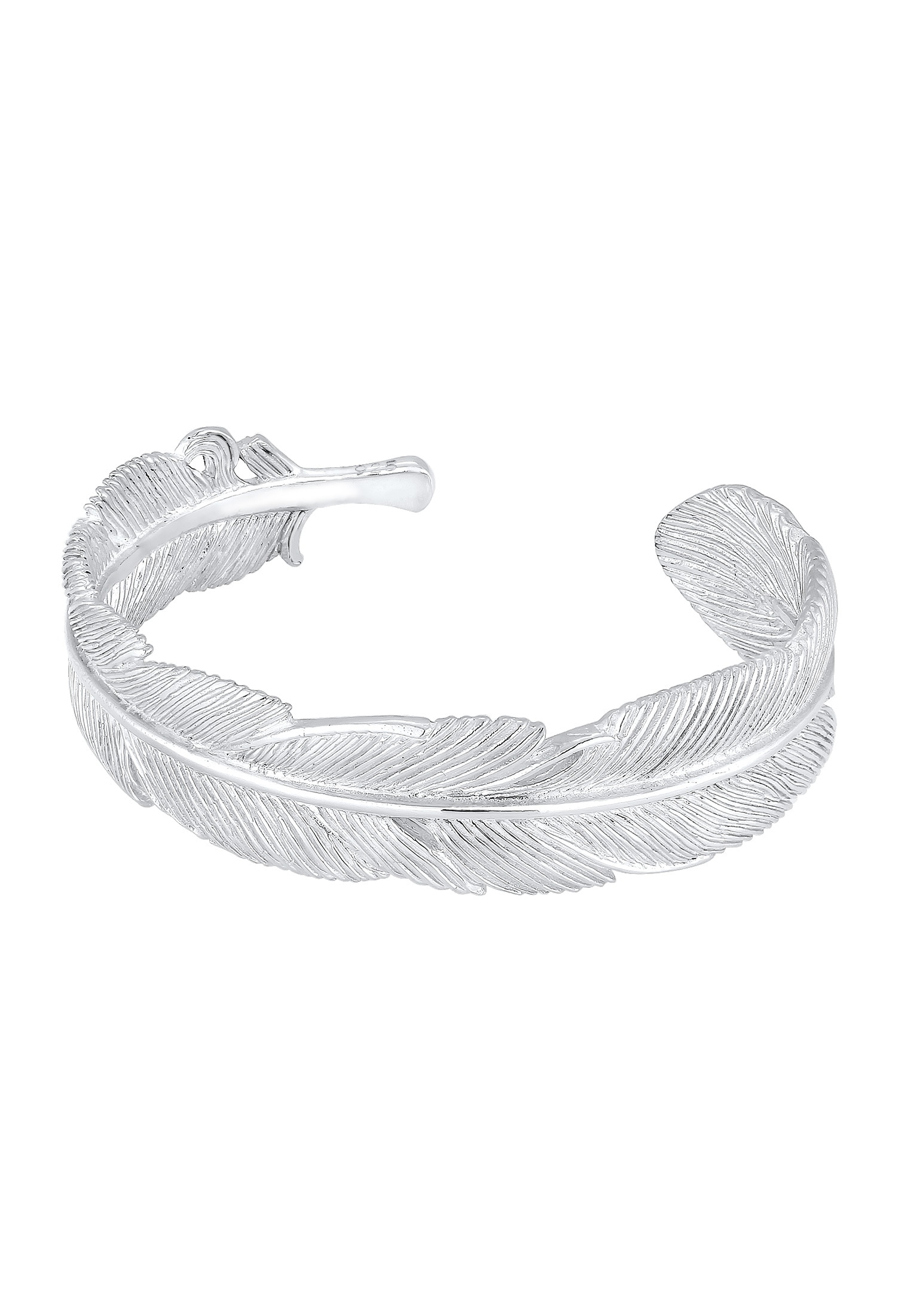 Elli Premium Armreif »Armreif Bangle Feder Boho 925 Sterling Silber«