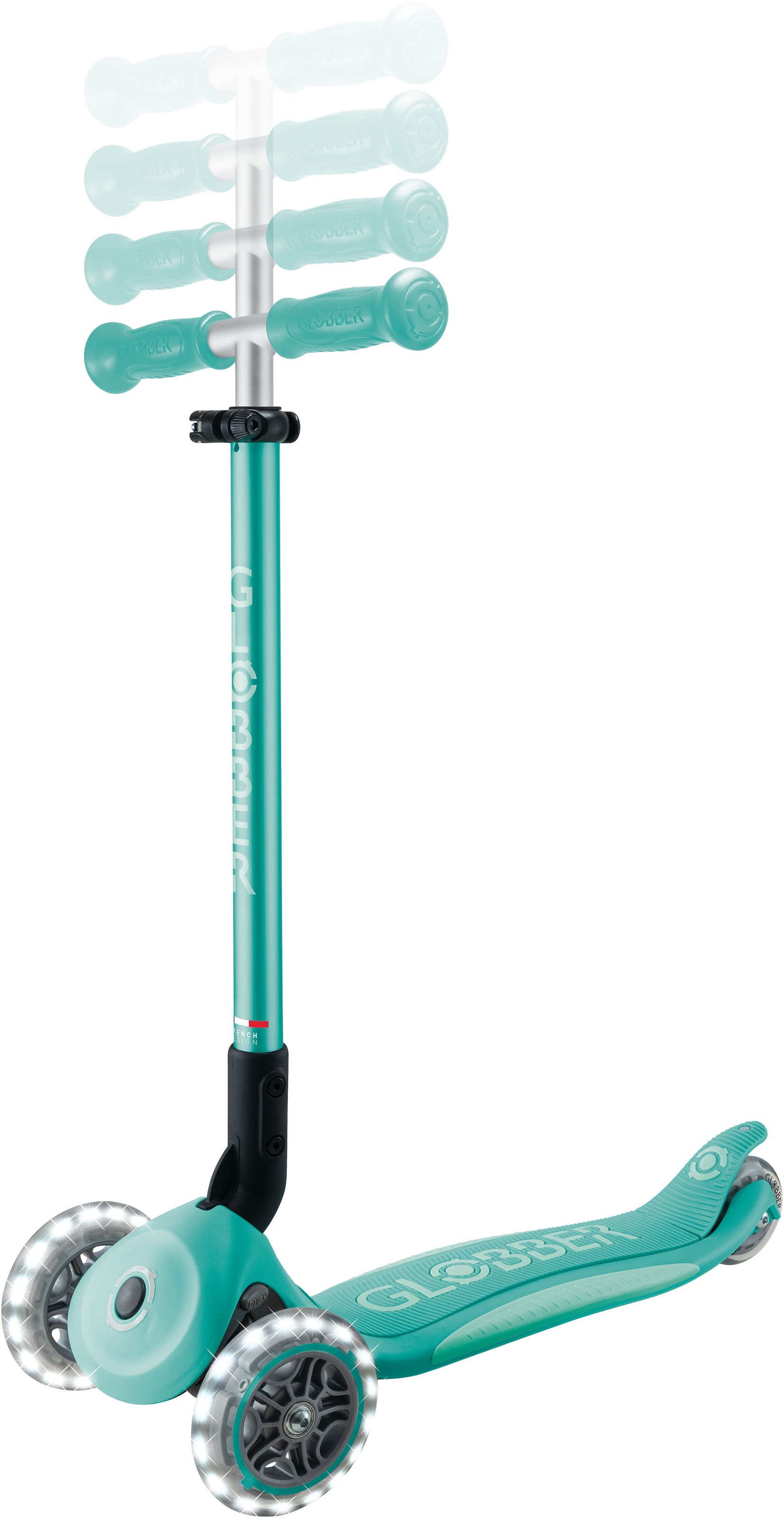 Globber Tretroller »ELITE LIGHTS, mit Leuchtrollen«