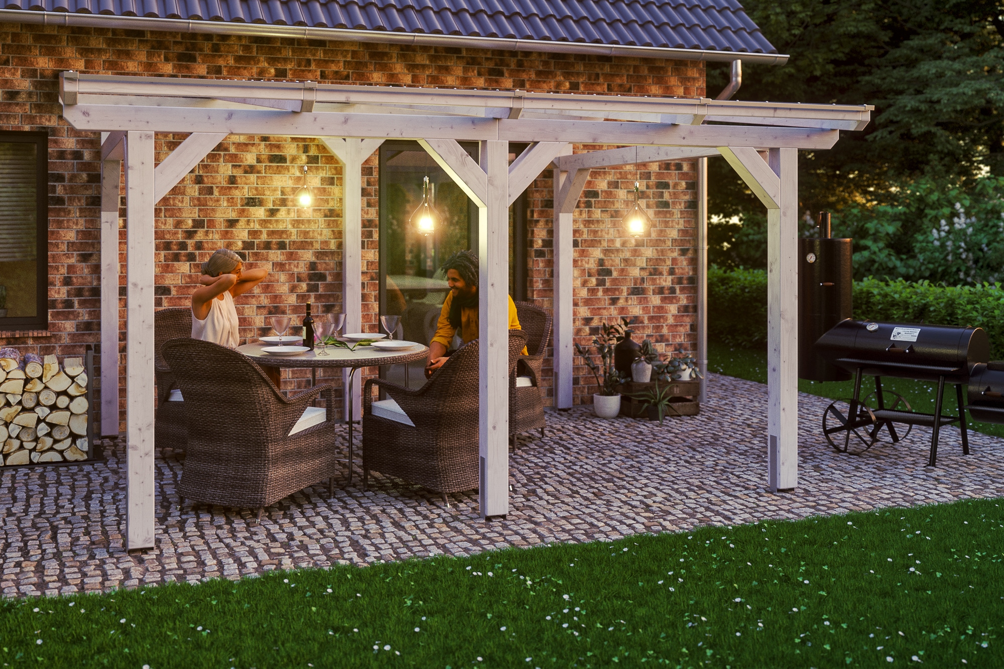 Skanholz Terrassendach »Siena«, Leimholz