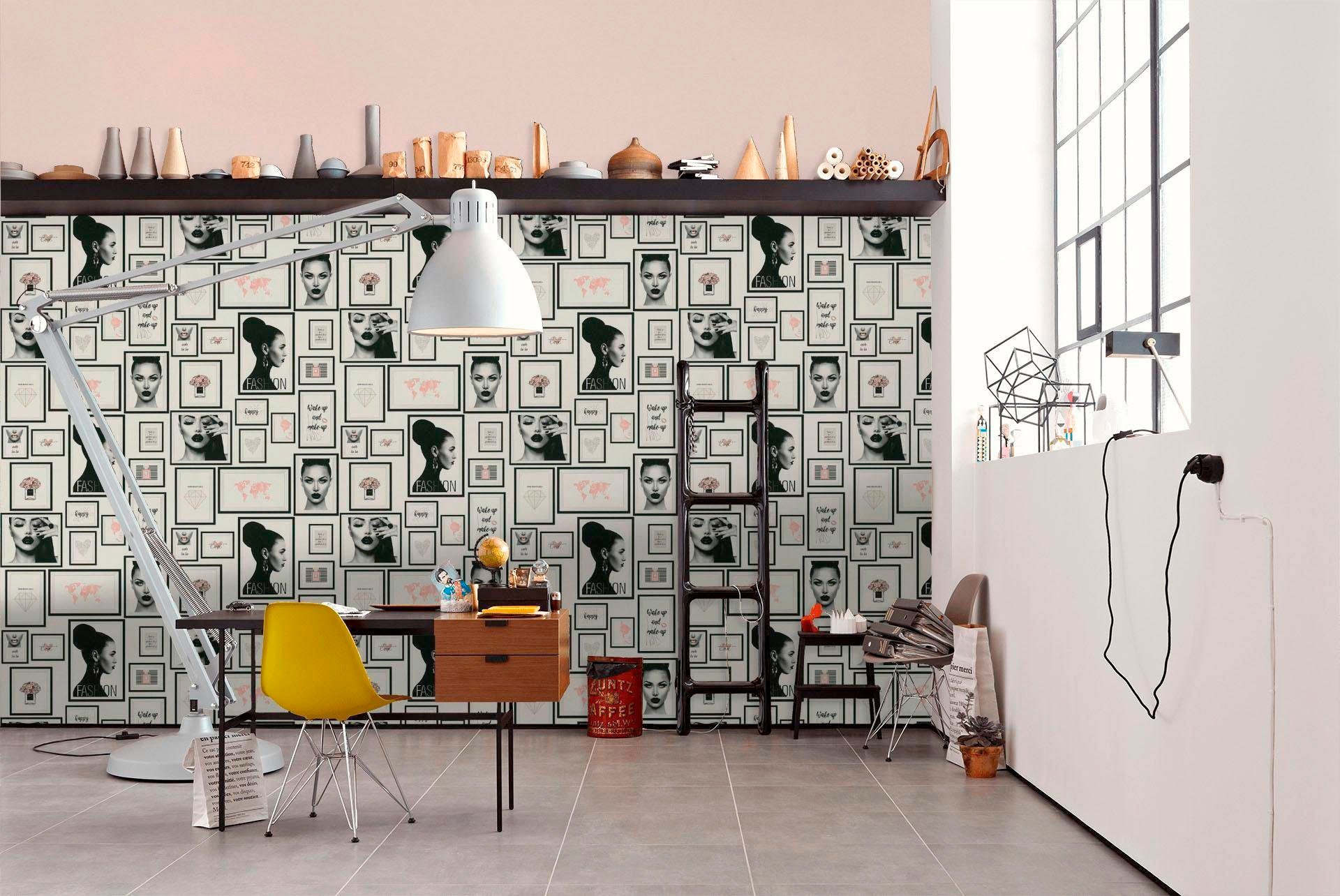 living walls Vliestapete »Metropolitan Stories Lola Paris«, uni-einfarbig-unifarben, Uni Tapete einfarbig Tapeten Wohnzimmer Schlafzimmer Küche modern Büro