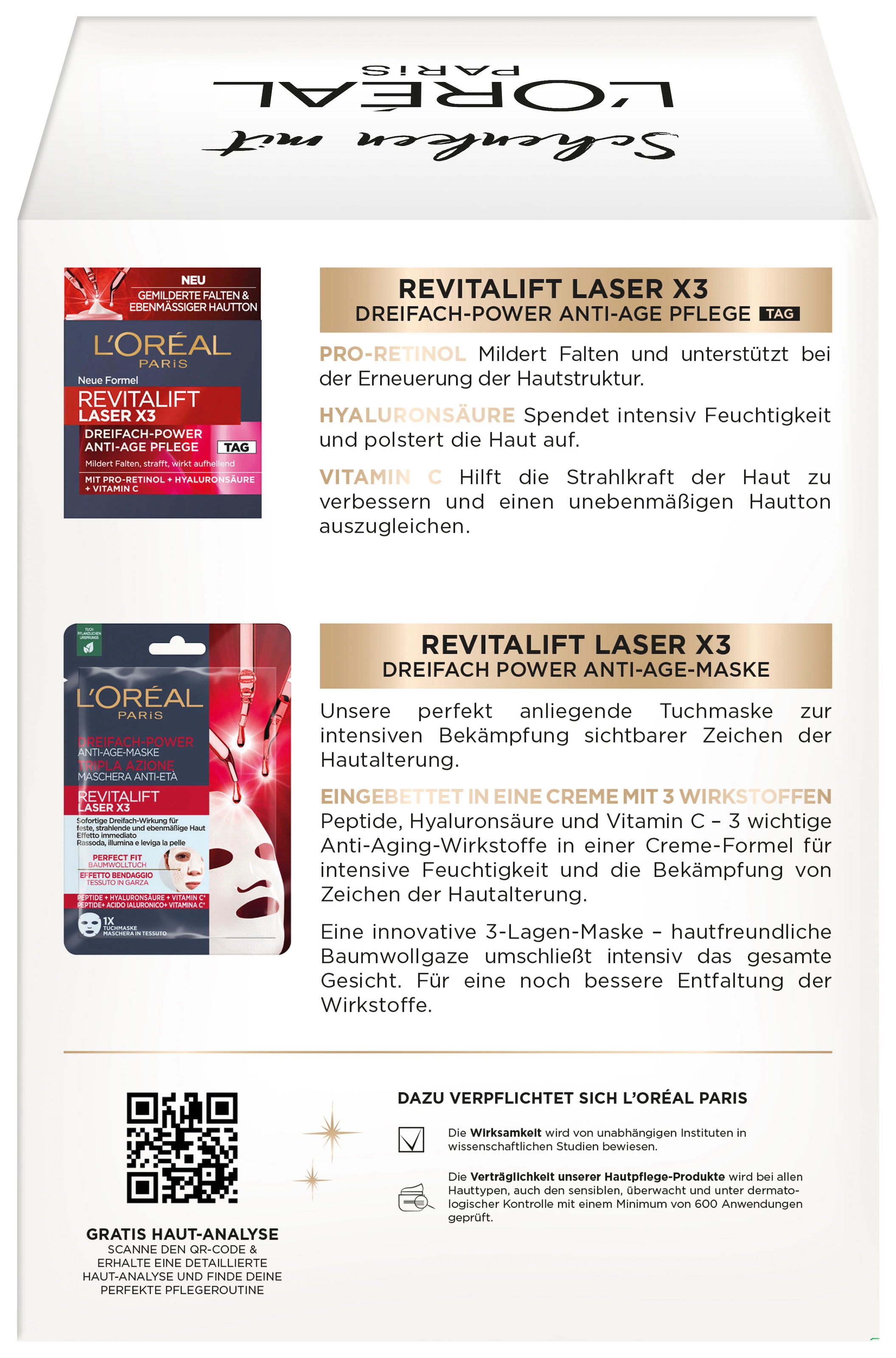 L'ORÉAL PARIS Gesichtspflege-Set »Revitalift Laser Gesichtspflegeset«, mit Hyaluron