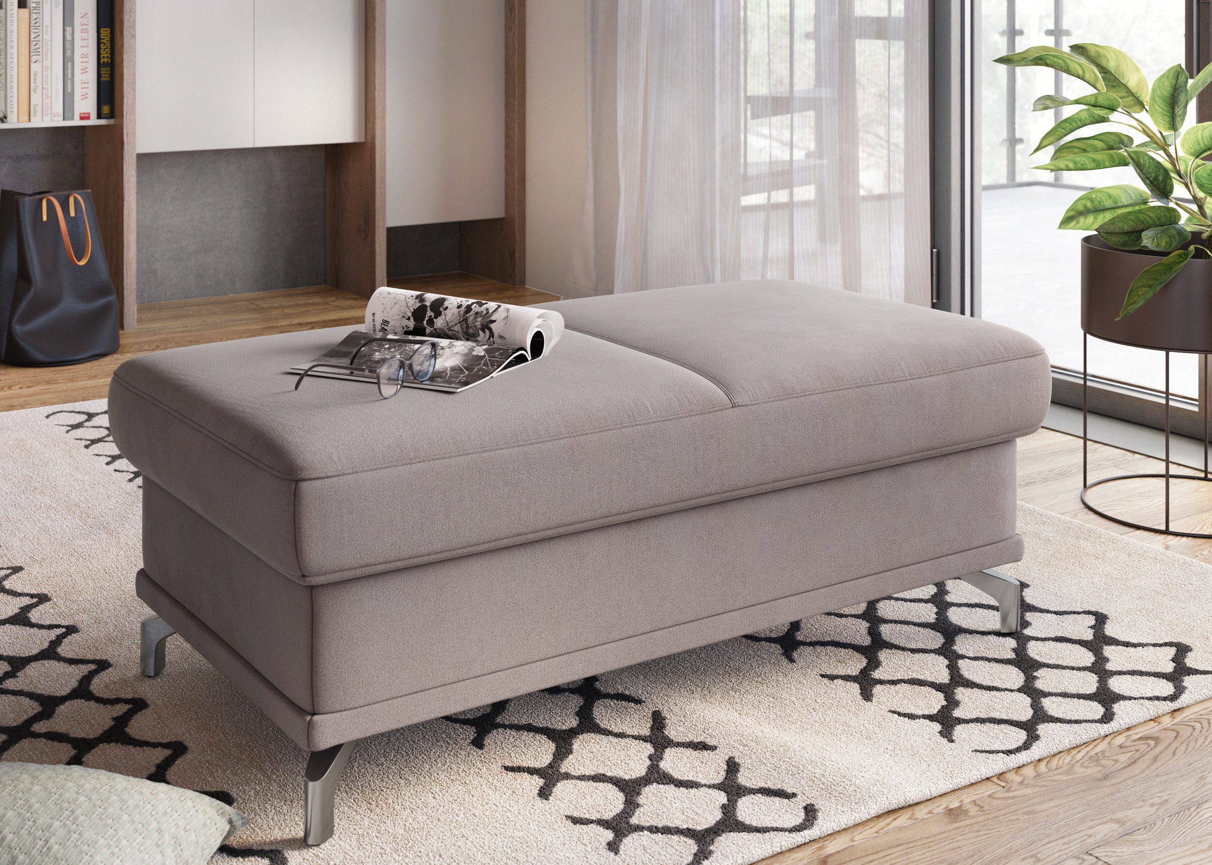 sit&more Hocker "Cabrio, B: 113 cm" individuell zu kombinieren, Federkern günstig online kaufen