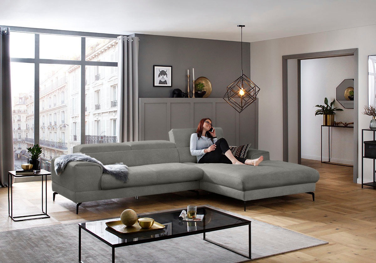 W.SCHILLIG Ecksofa "piedroo, Designsofa mit tollem Sitzkomfort, L-Form", Ko günstig online kaufen