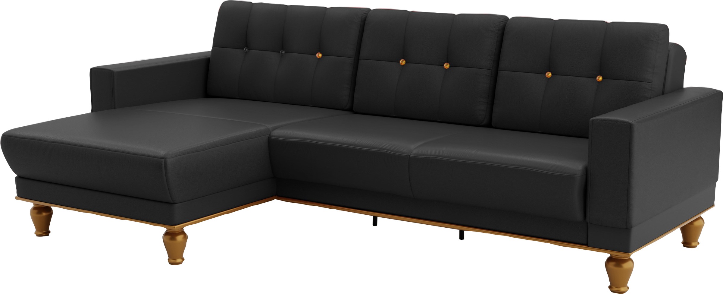 sit&more Ecksofa »Orient 5 L-Form«, mit Strass-Stein, wahlweise mit Bettfunktion und Bettkasten
