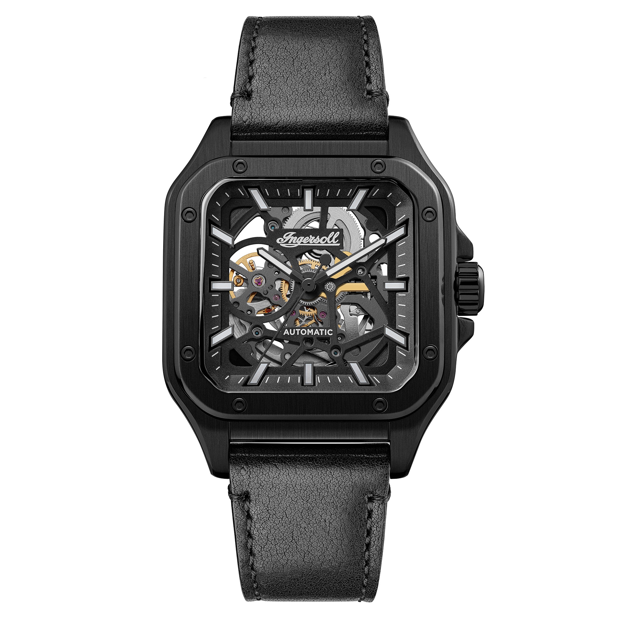 Ingersoll Automatikuhr »The Ollie« Armbanduhr, Herrenuhr, Mechanische Uhr, Lederarmband, analog