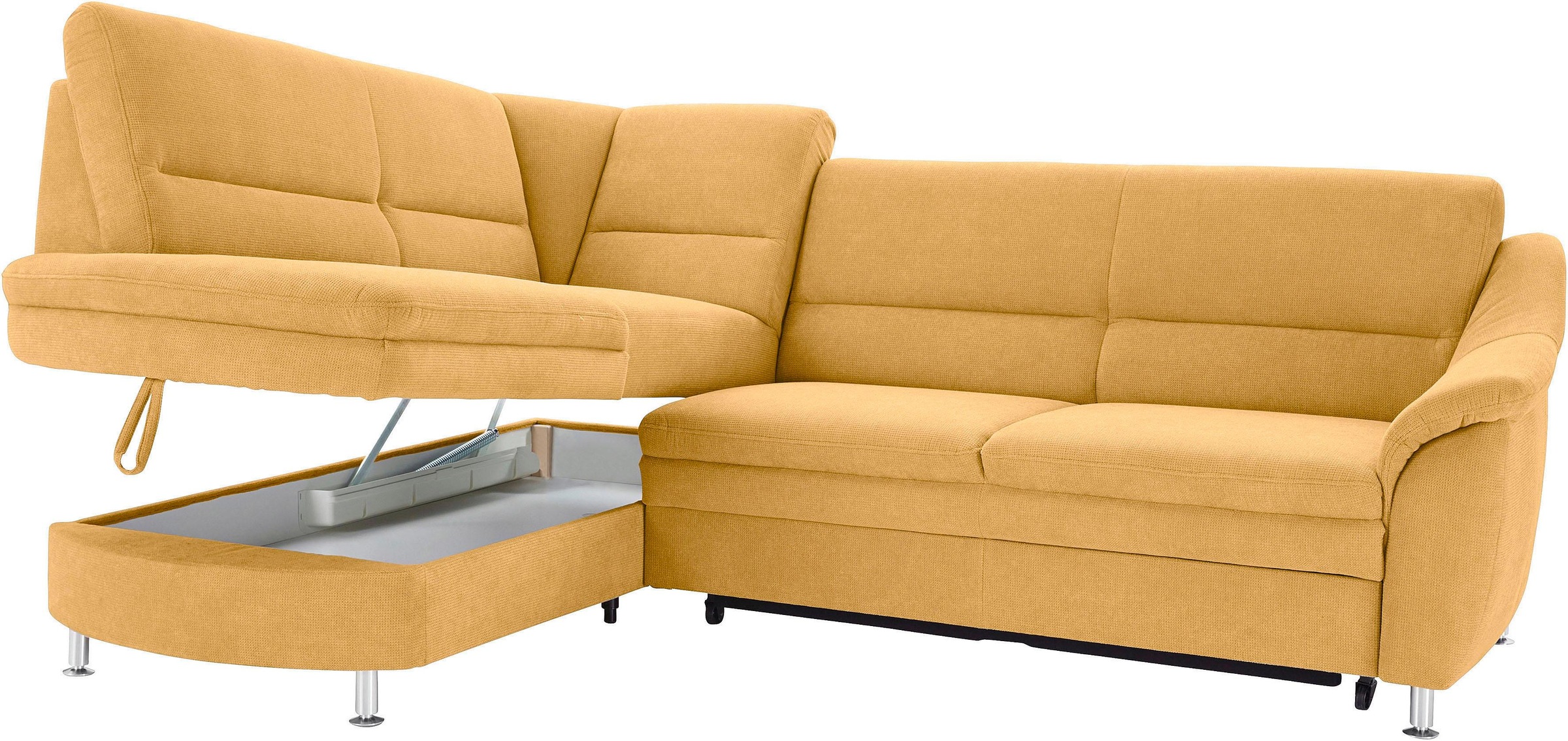 Sit & More Cardoso L-Shape Sofa Yellow 250x175cm 9