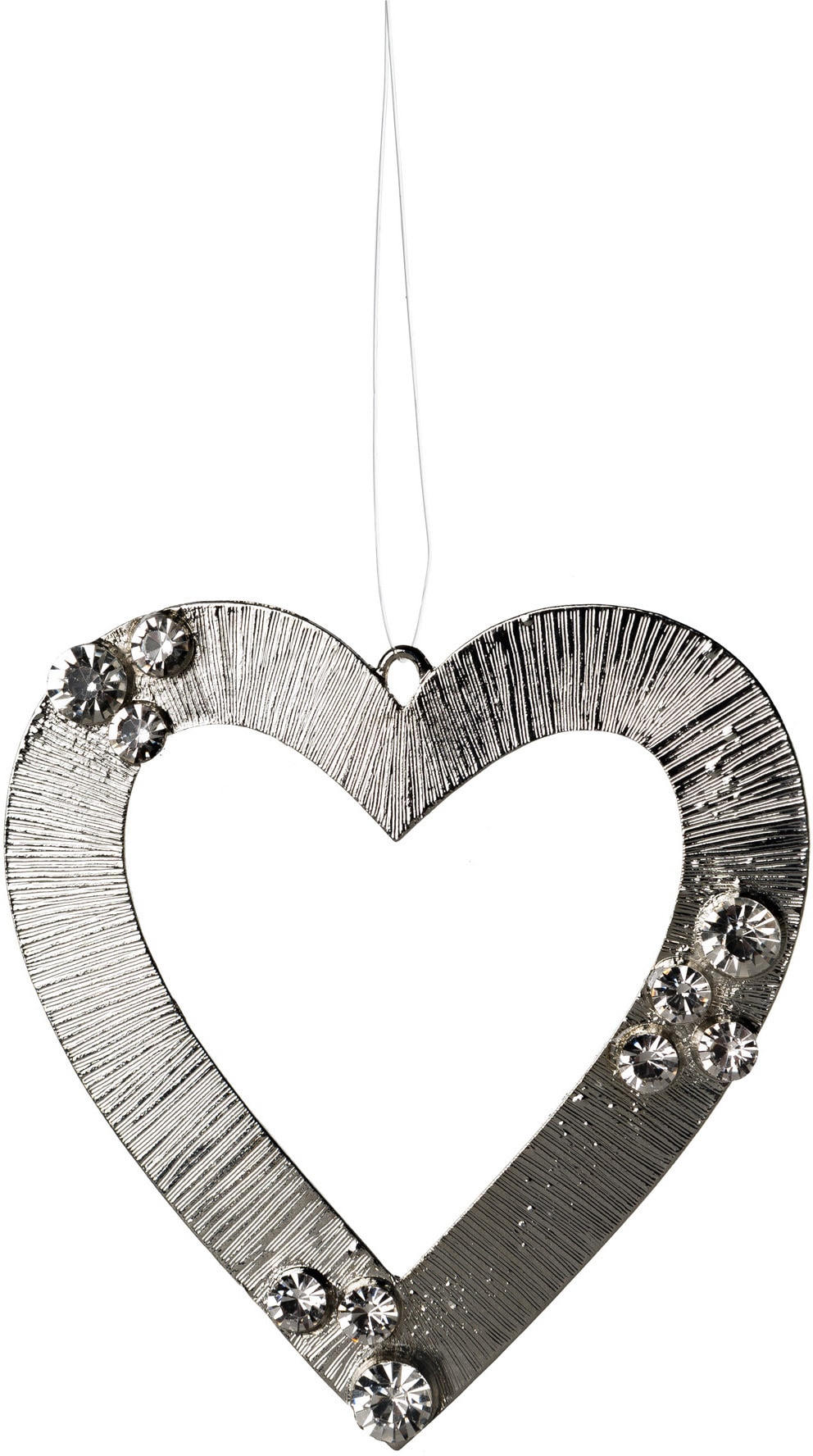 Creativ deco Baumbehang »Weihnachtsdeko, Christbaumschmuck«, (6 St.), mit Glitzer-Steinen