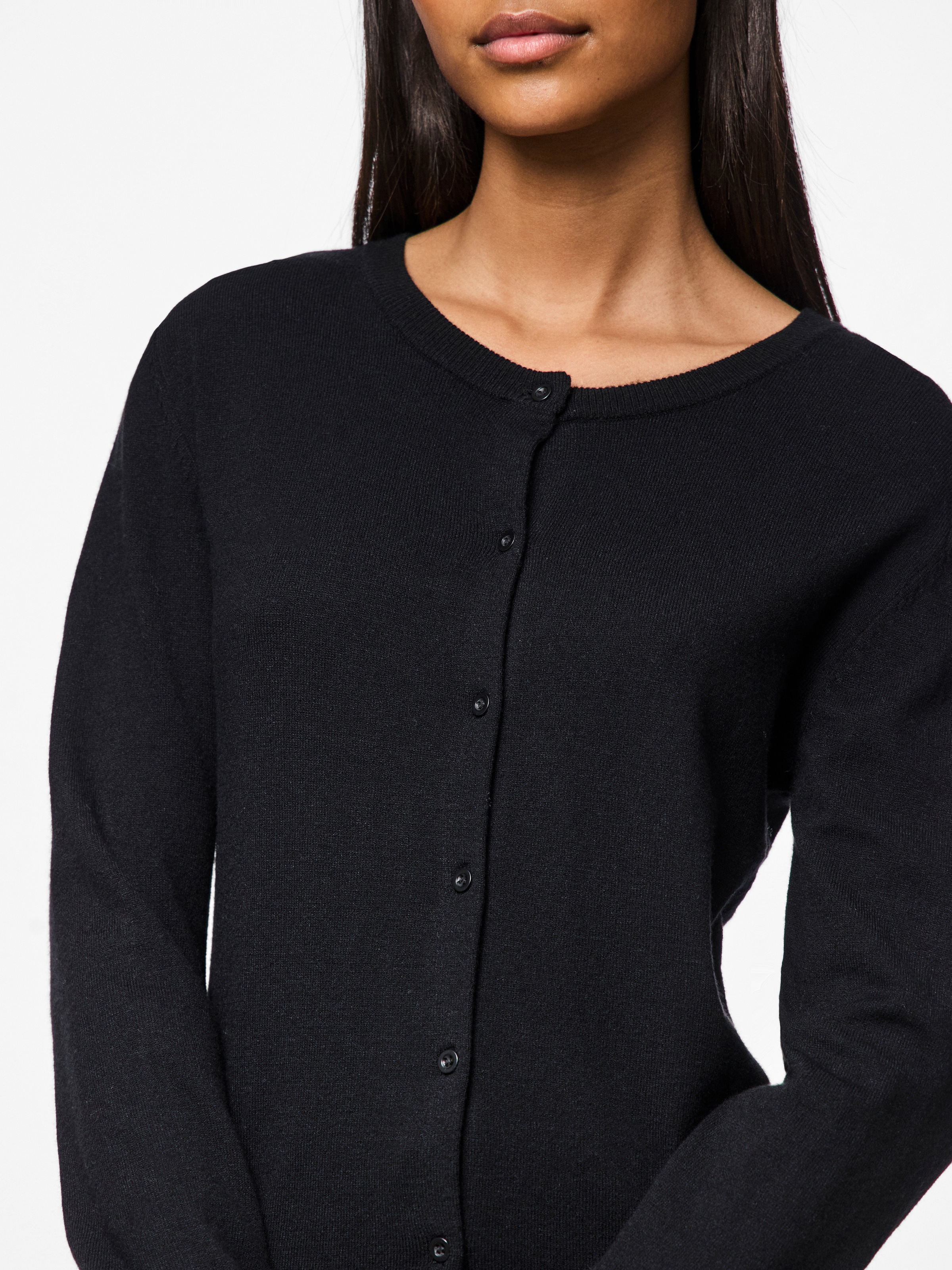 pieces Strickjacke "PCNORA LS O-NECK KNIT CARDIGAN NOOS BC" Viskosemischung günstig online kaufen