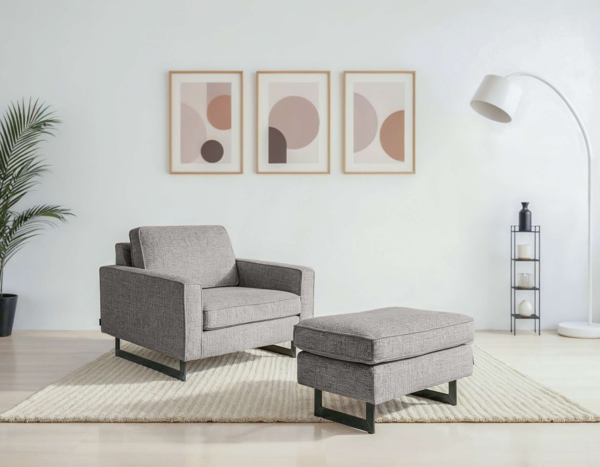 OTTO home Loveseat "Pinto 105 cm, Cord, Chenille, Lederoptik" mit Keder, Metallfüßen und auch in Cord Bezug erhältlich