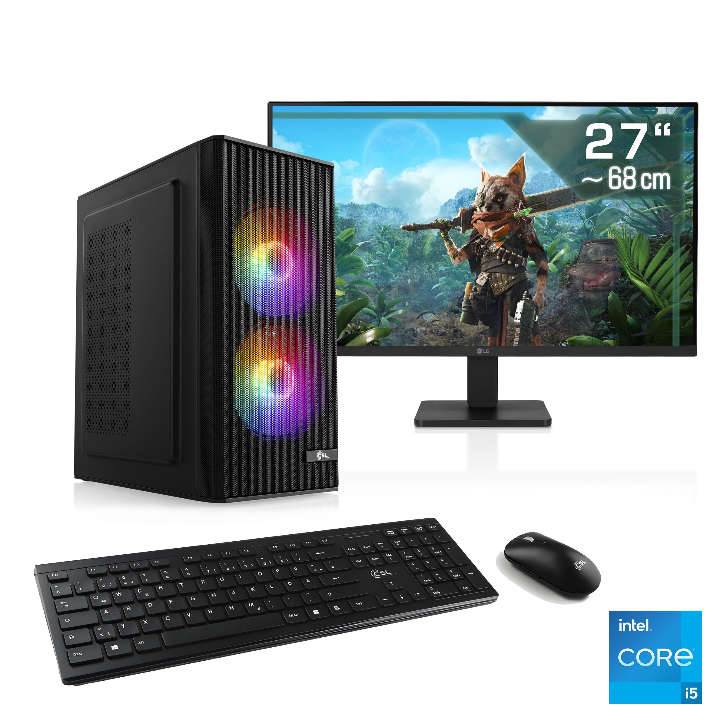 CSL PC-Komplettsystem "Spectrum V25104", Microsoft Windows 11 Home (64 Bit), 16 GB RAM 1.000 GB SSD, schwarz, Computer_Komplettsysteme