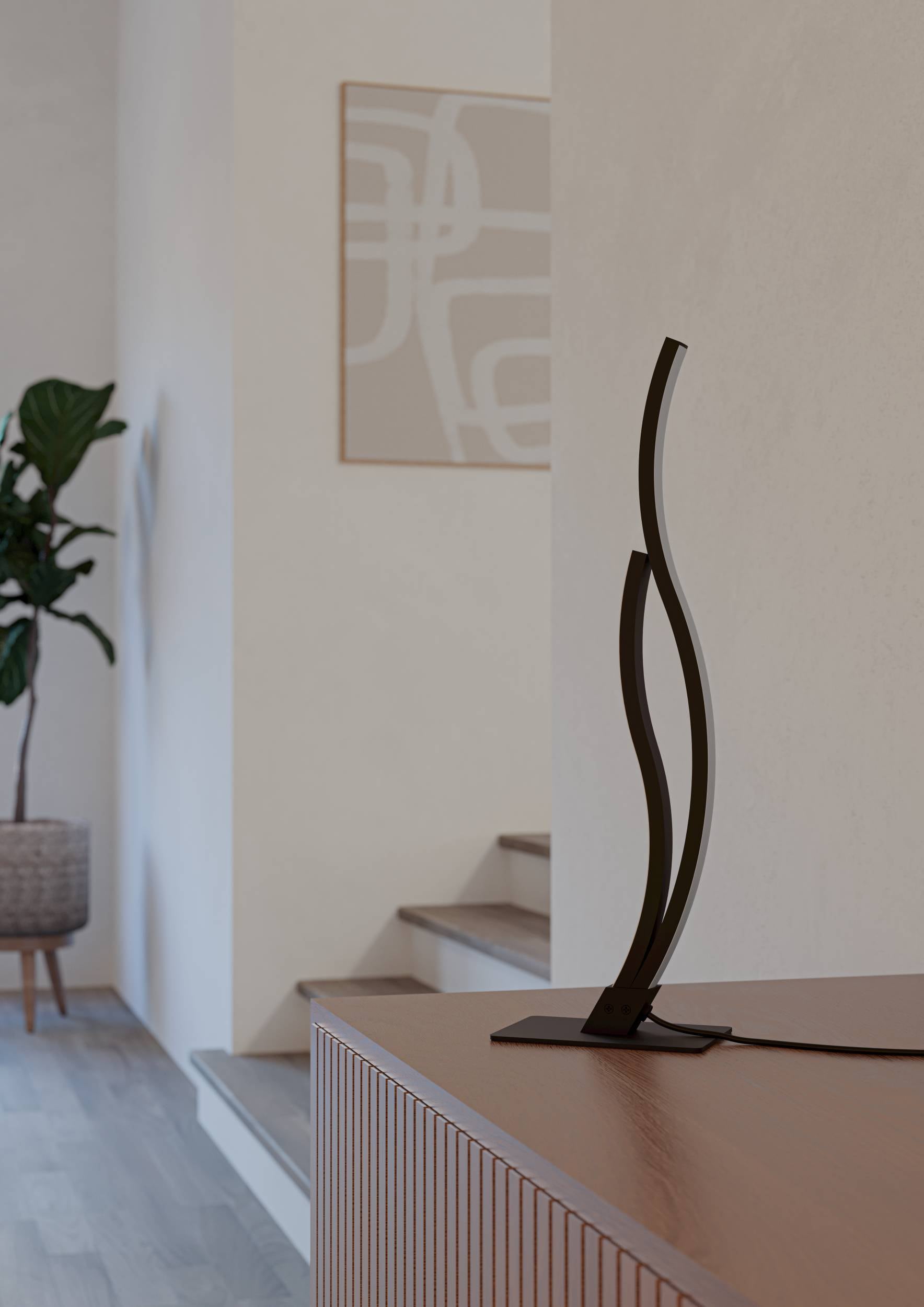 EGLO Tischleuchte »Grisolia Nachttischlampe, Tischlampe, Metall und Kunststoff, Lampe« LED-Modul 1 Stk. Neutralweiß