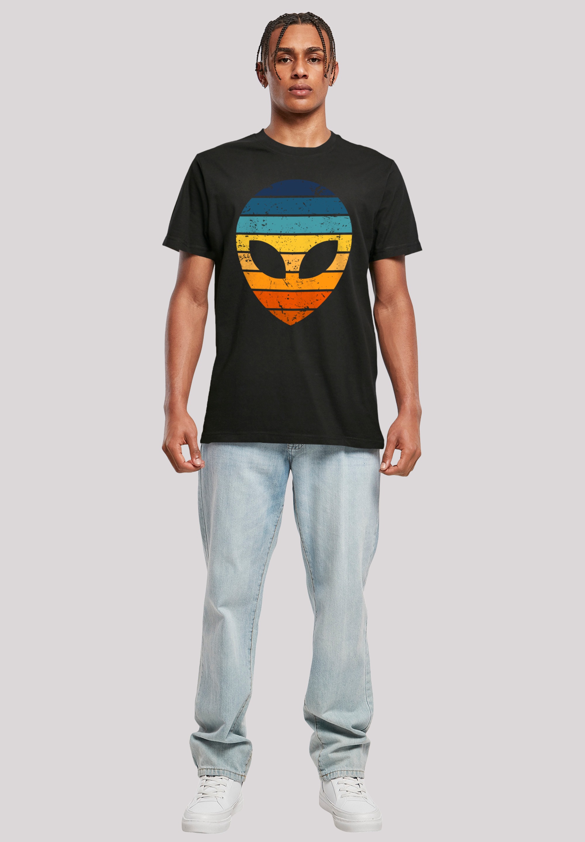 F4NT4STIC T-Shirt »Alien Sonnenuntergang Retro«, Premium Qualität