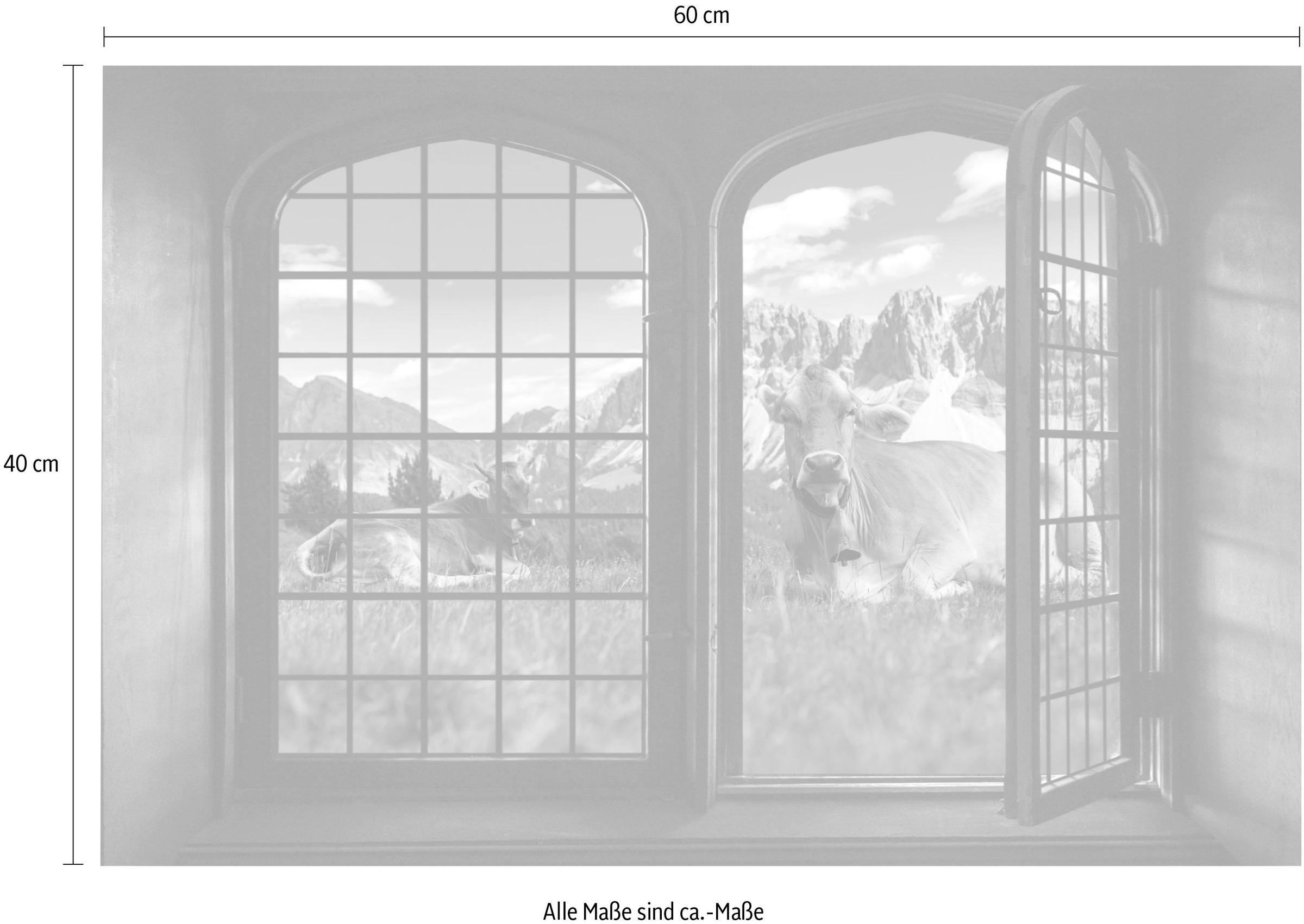 queence Wandsticker »Touch of Austria«, Wandsticker, Wandbild, selbstklebend, 3D, Fenster