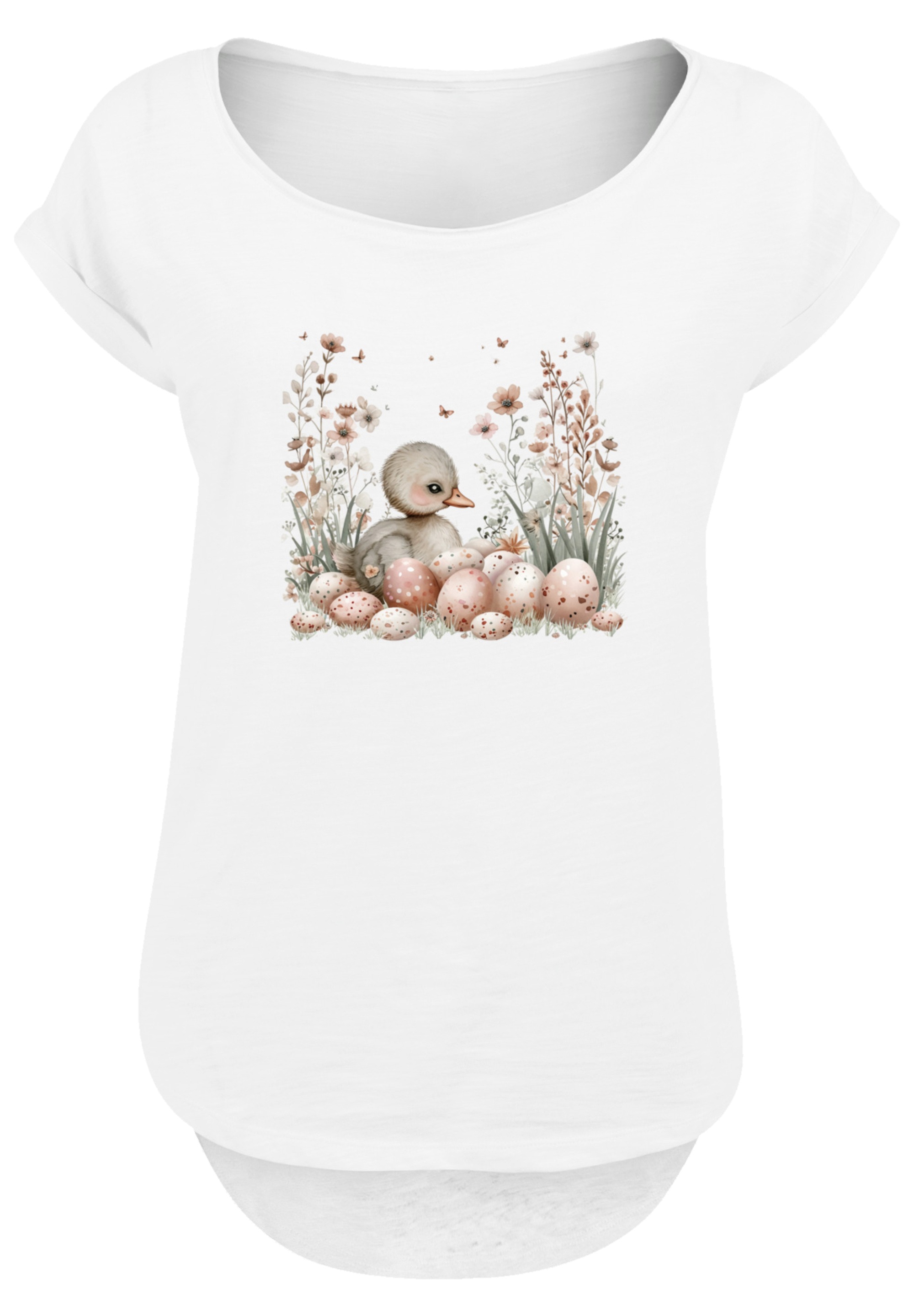F4NT4STIC T-Shirt »Ente Ostereier Blumen Küken«, Premium Qualität