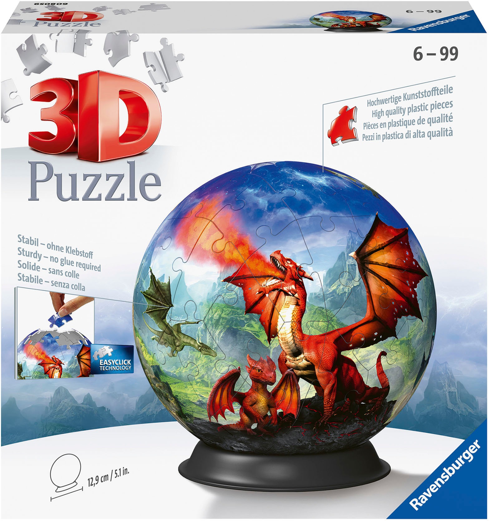 Puzzleball »Mystische Drachen«, Made in Europe; FSC®- schützt Wald - weltweit