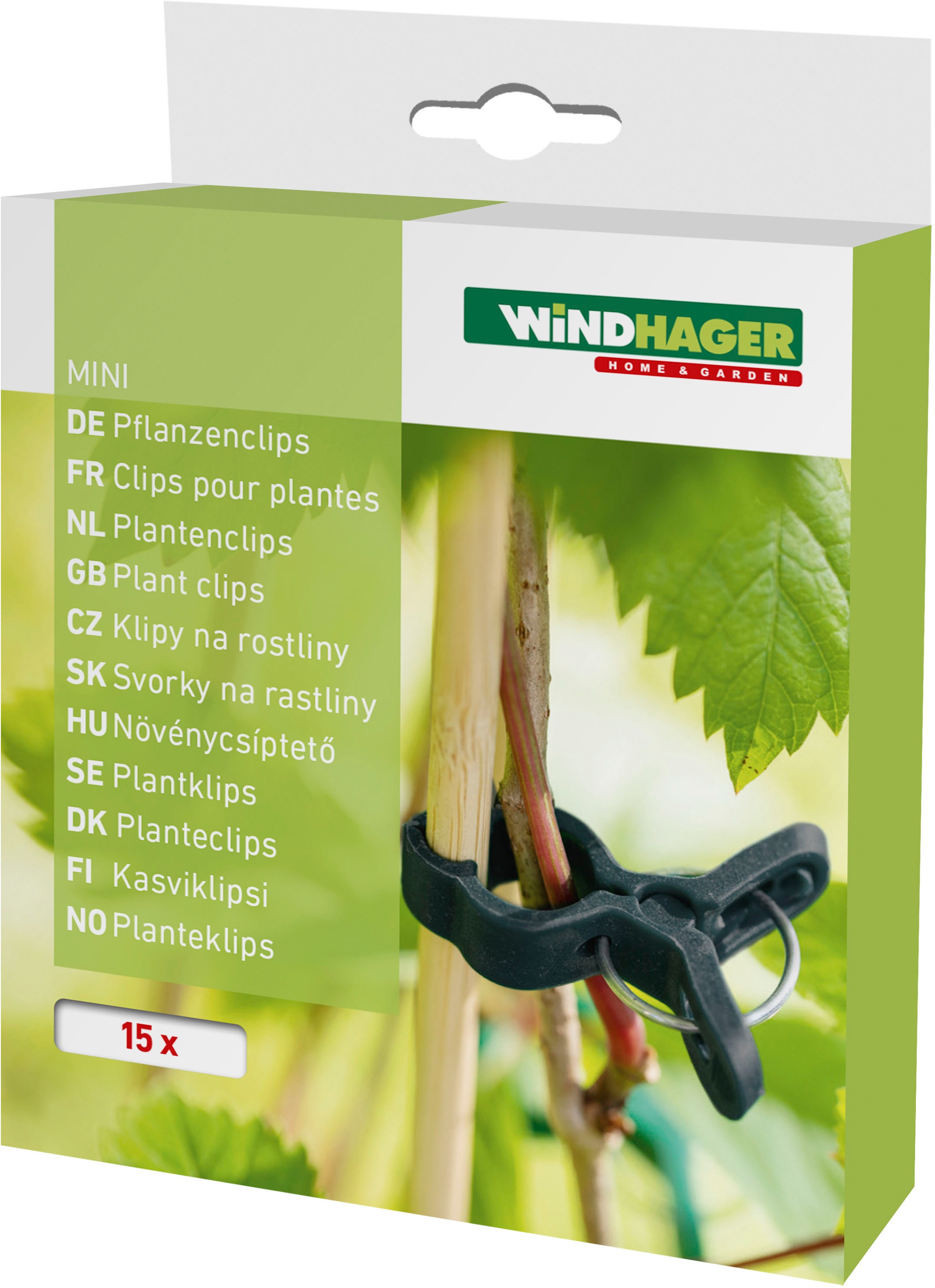 Windhager Rankhilfe »Pflanzenclips Mini zum befestigen von Ästen, Pflanzklammern 15 Stk.« Pflanzenhalter, grün
