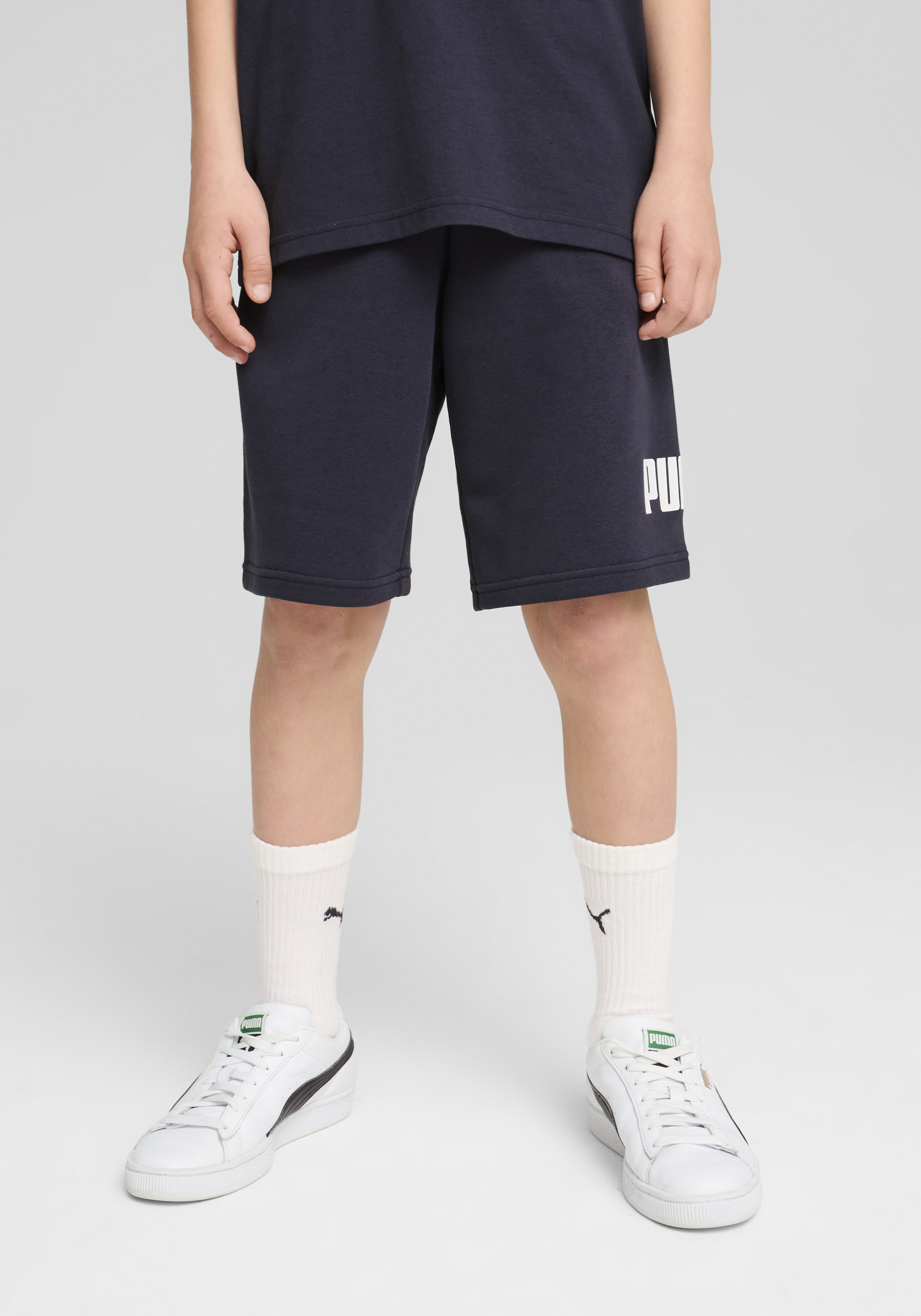 PUMA Trainingsshorts "ESS NO 1 LOGO SHORTS TR B" mit Eingrifftaschen, elastischer Bund, für Jugendliche