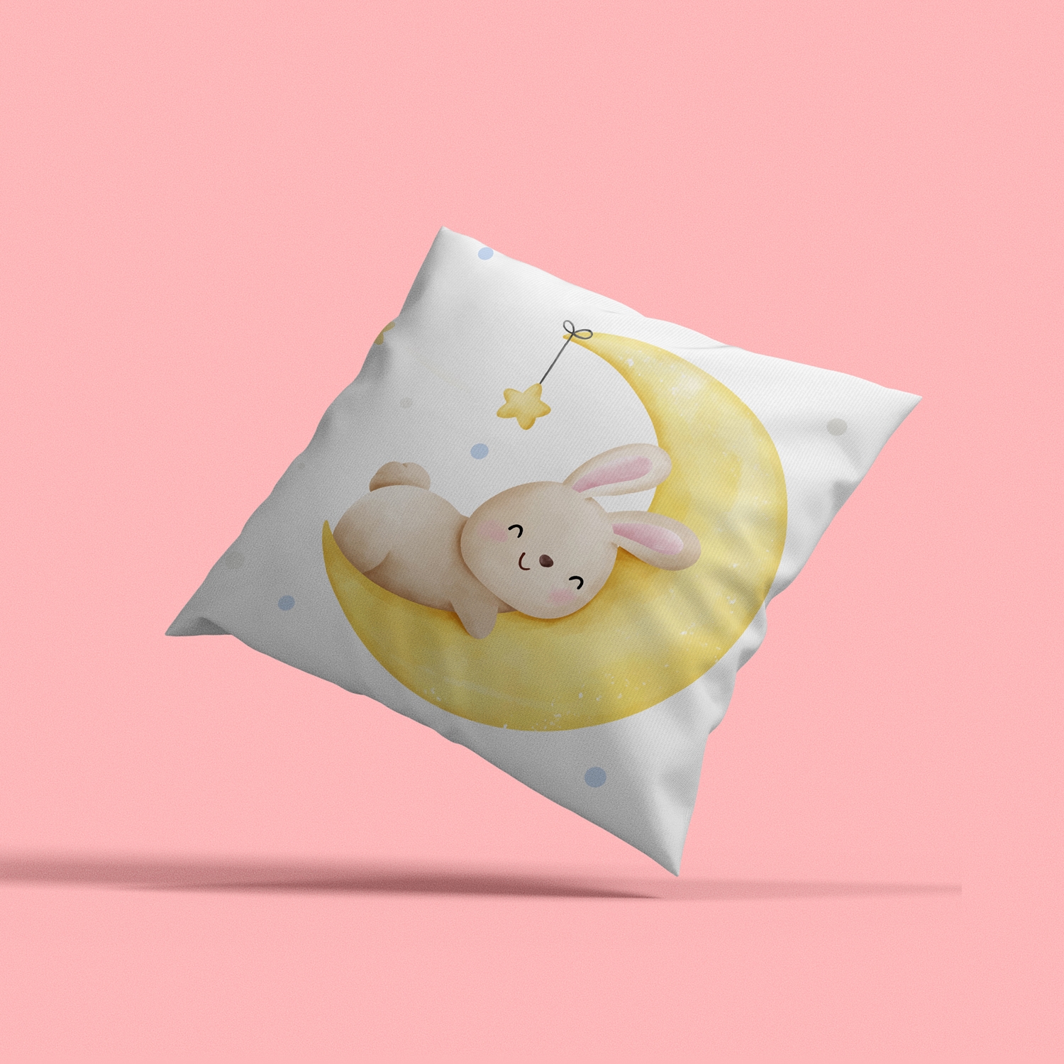 queence Dekokissen »Schlafender Hase«, Kissenhülle mit HD Premium Druck, geruchsneutral, 40x40cm