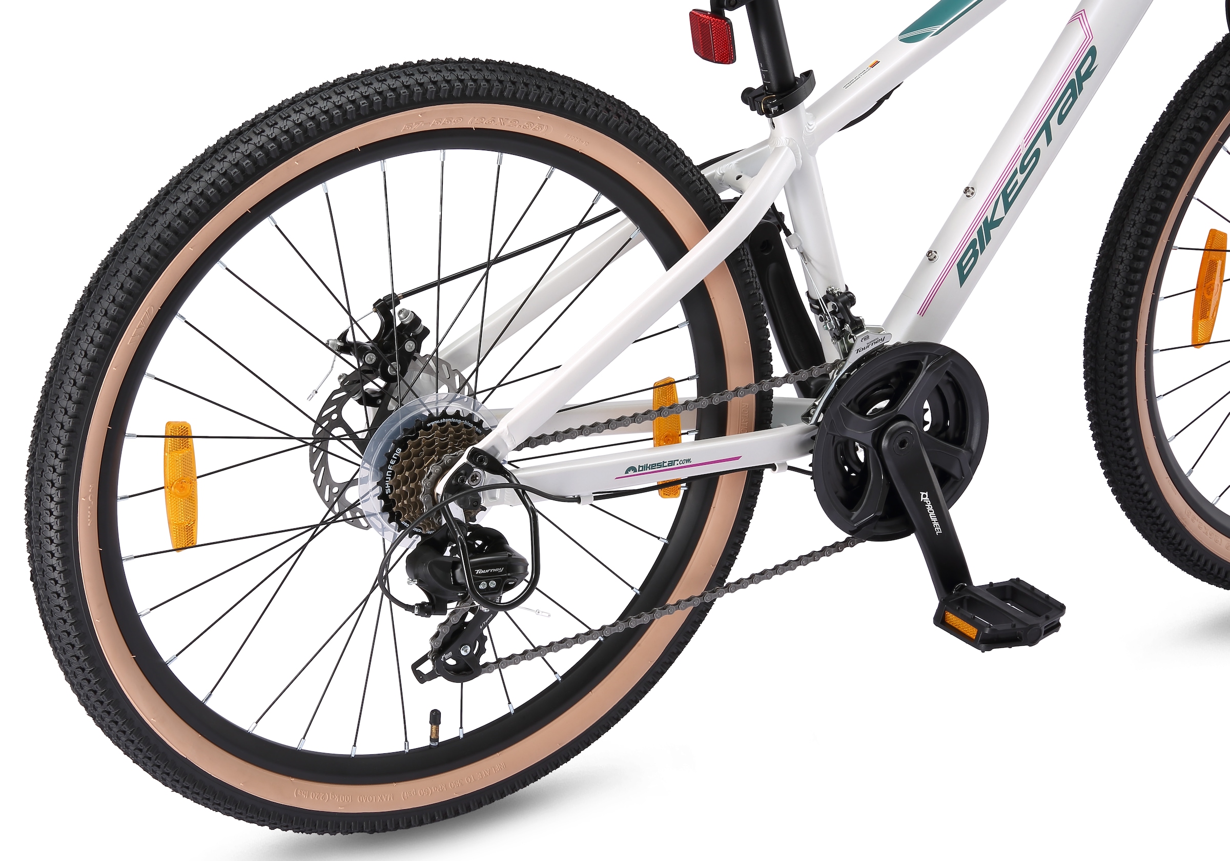 Bikestar Mountainbike 21 Gang Shimano RD-TY300 Schaltwerk Kettenschaltung für Damen und Herren, Kettenschaltung